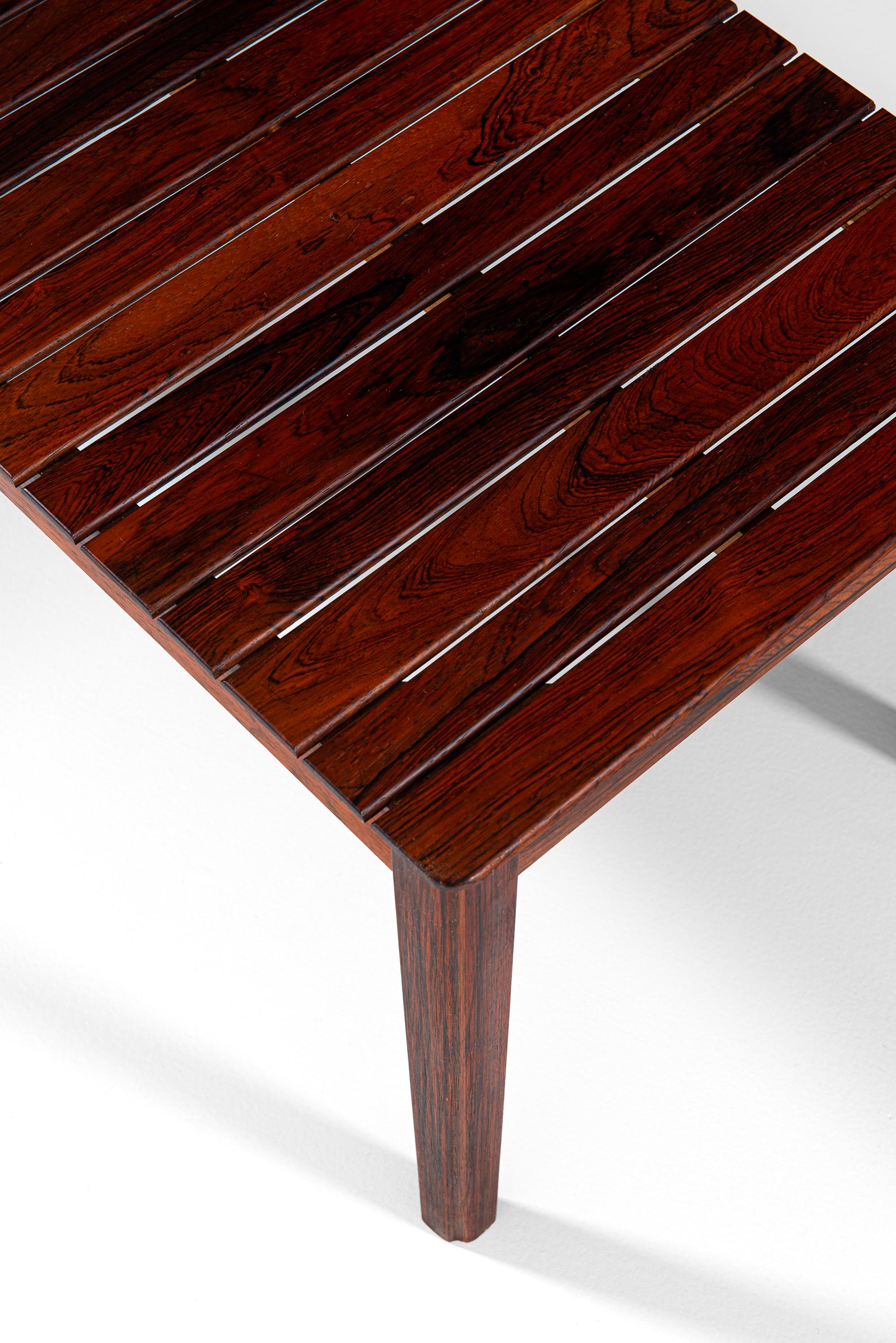 Mid-20th Century Side Table / Bench in Solid Rosewood Produced by Alberts in Tibro, Sweden