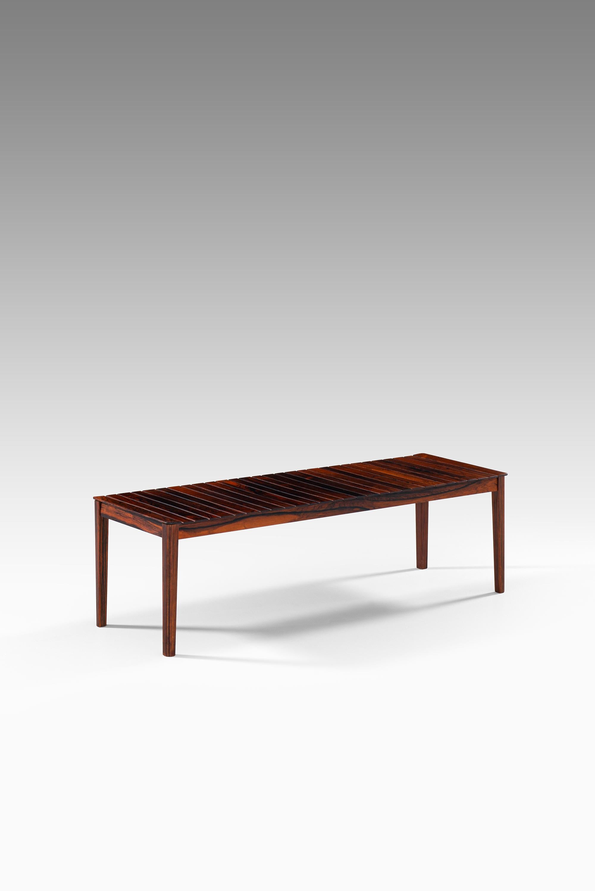 Side Table / Bench in Solid Rosewood Produced by Alberts in Tibro, Sweden 1