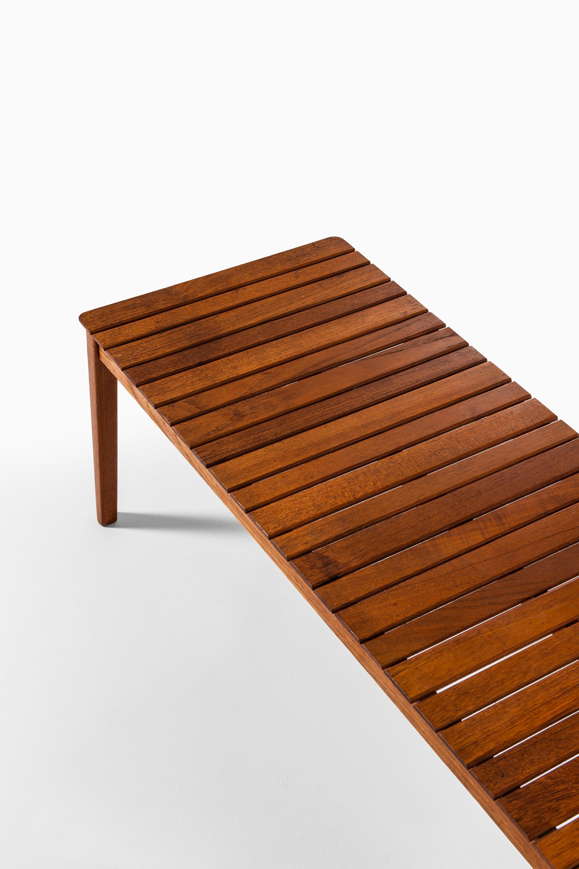 Scandinavian Modern Side Table or Bench in Solid Teak Produced by Alberts in Sweden
