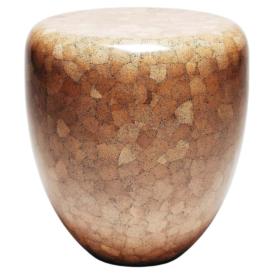 Side Table Brown And Beige DOT XL By Reda Amalou Design 2016 Glossy side-table-brown-and-beige-dot-xl-by-reda-amalou-design-2016-glossy