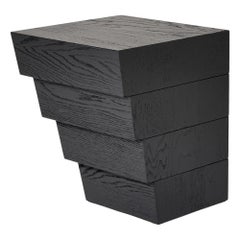 Side Table - Brutalist - Sculptural - Solid Oak - Taes by Mokko
