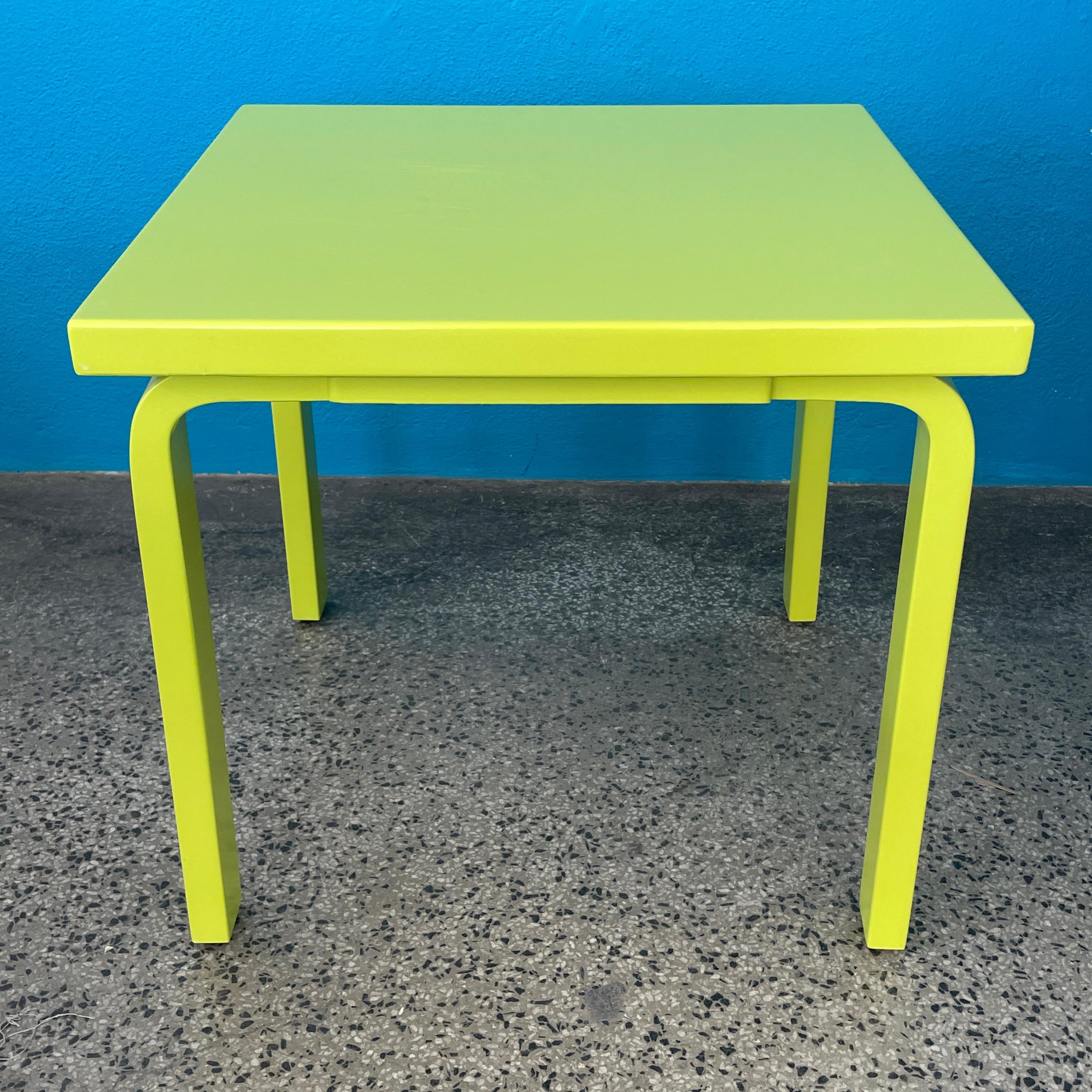 Scandinavian Modern Side Table By Alvar Aalto for Artek Finland For Sale
