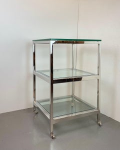 Beistelltisch von Belgo Chrom Belgien, 1980er Jahre