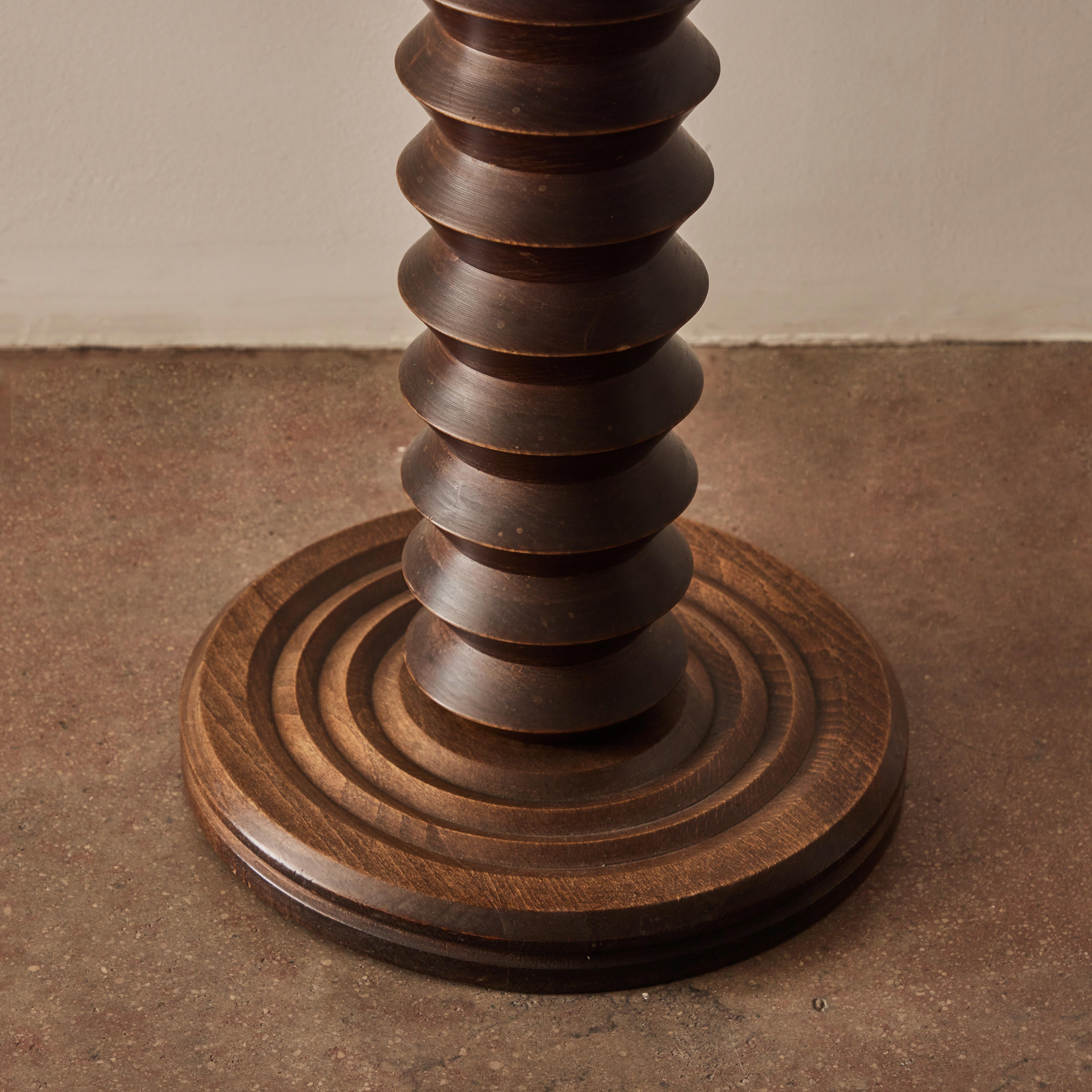 Oak Side Table by Charles Dudouyt