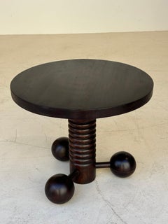 Tavolino di Charles Dudouyt in quercia del 1950 circa per La Gentilhommière