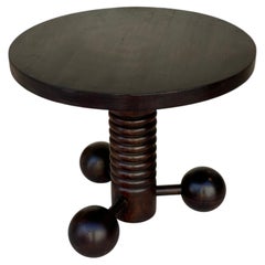 Tavolino di Charles Dudouyt in quercia del 1950 circa per La Gentilhommière