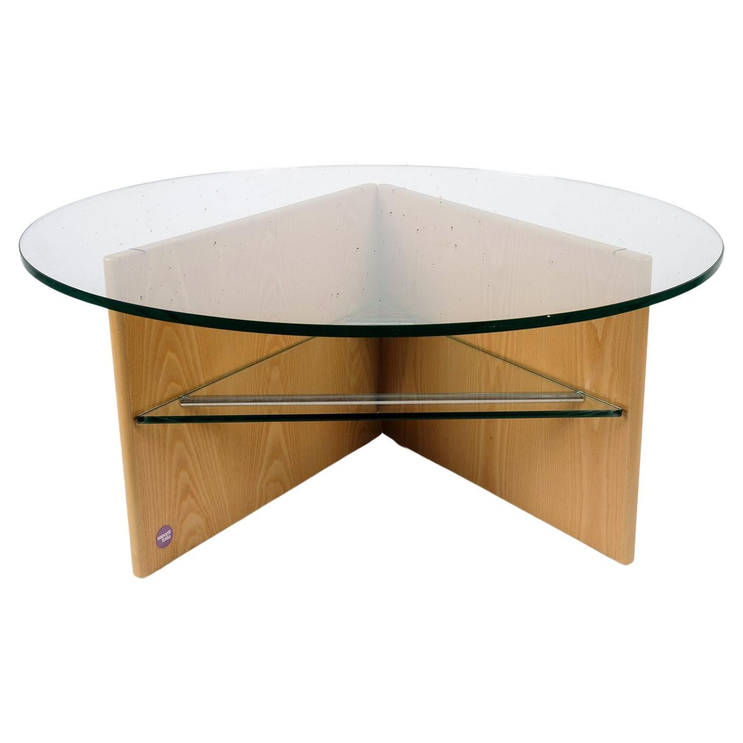 Beautiful two tier coffee or side table by Giovanni Offredi for Saporiti Italia, 1970's.