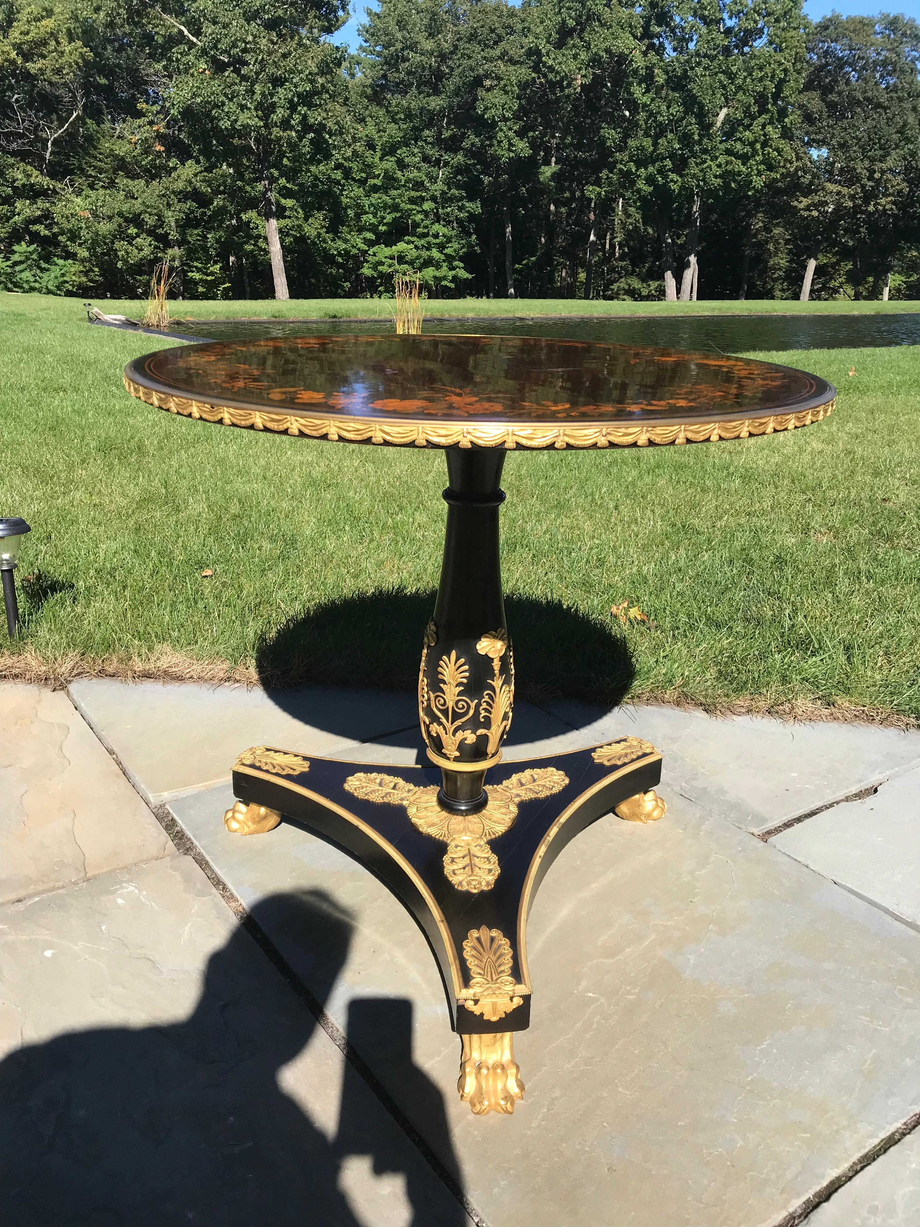 Neoclassical A Herts Brothers Side Table with Ormolu For Sale