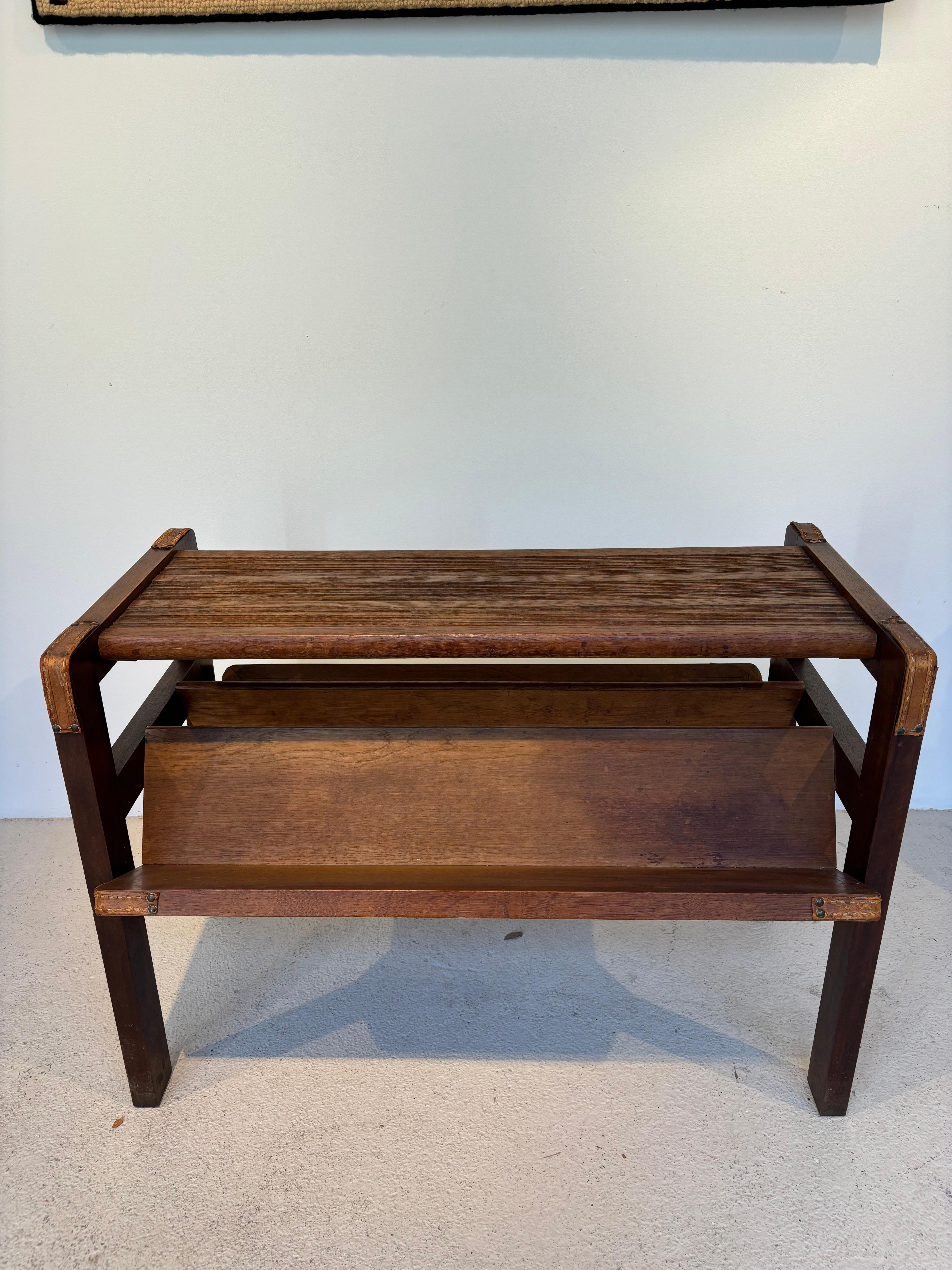 Mesa auxiliar de Jacques Adnet en Bueno estado para la venta en SAINT-OUEN-SUR-SEINE, FR