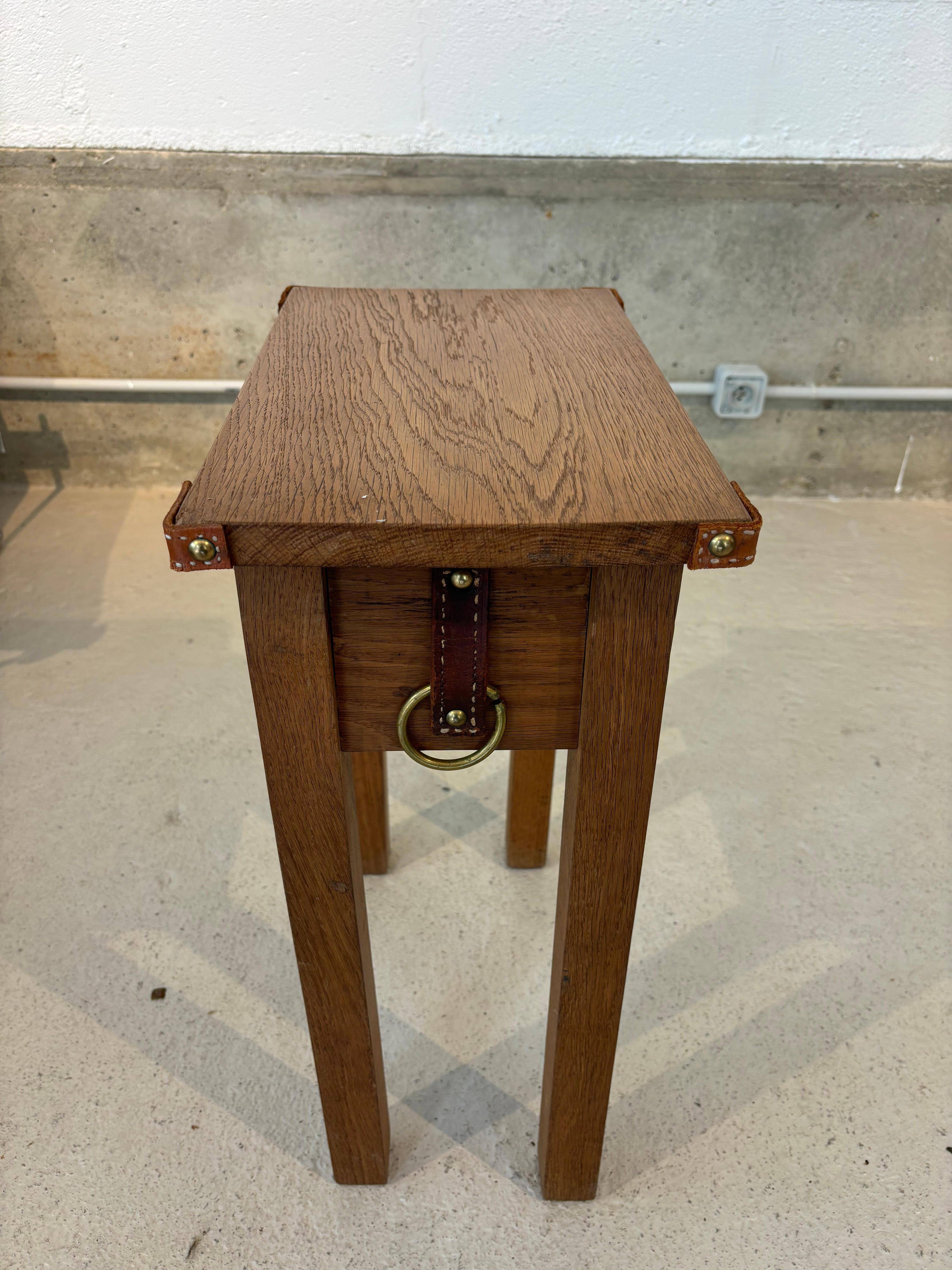 Side table by Jacques Adnet For Sale 1