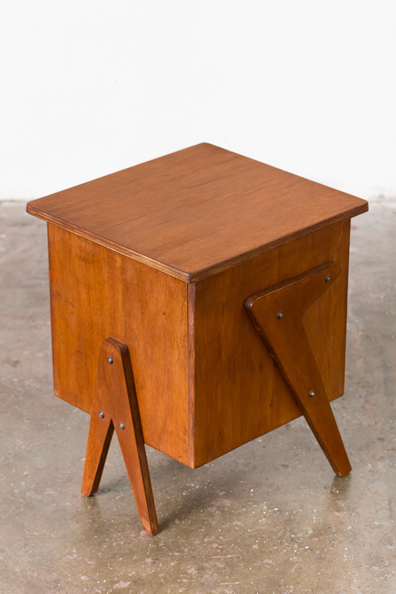 Plywood Side Table by Jose Zanine Caldas For Sale