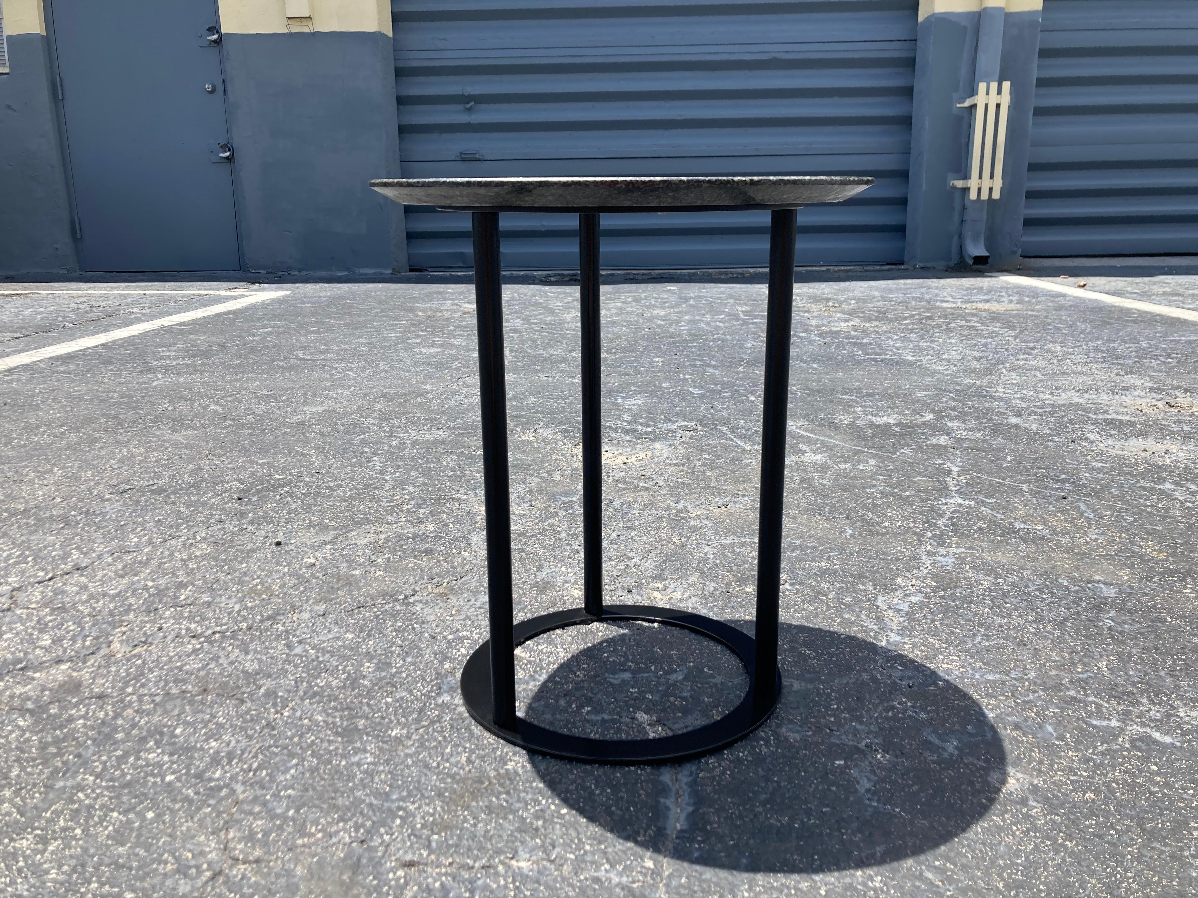 Modern Side Table by Laura Griziotti for Arflex, Iron, Granite For Sale