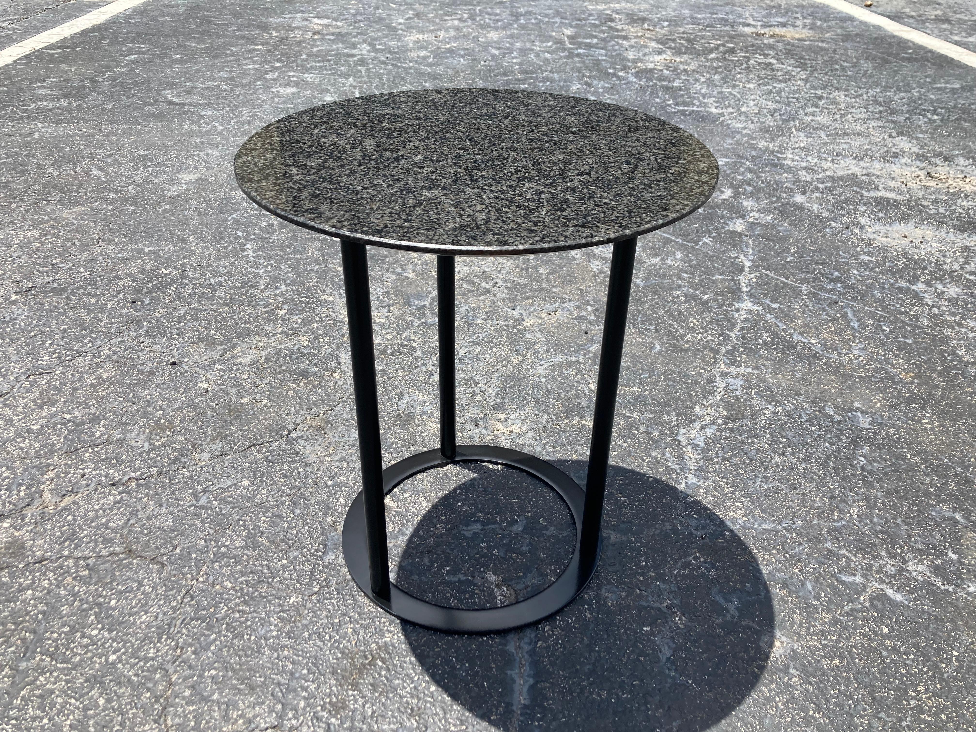 Late 20th Century Side Table by Laura Griziotti for Arflex, Iron, Granite For Sale