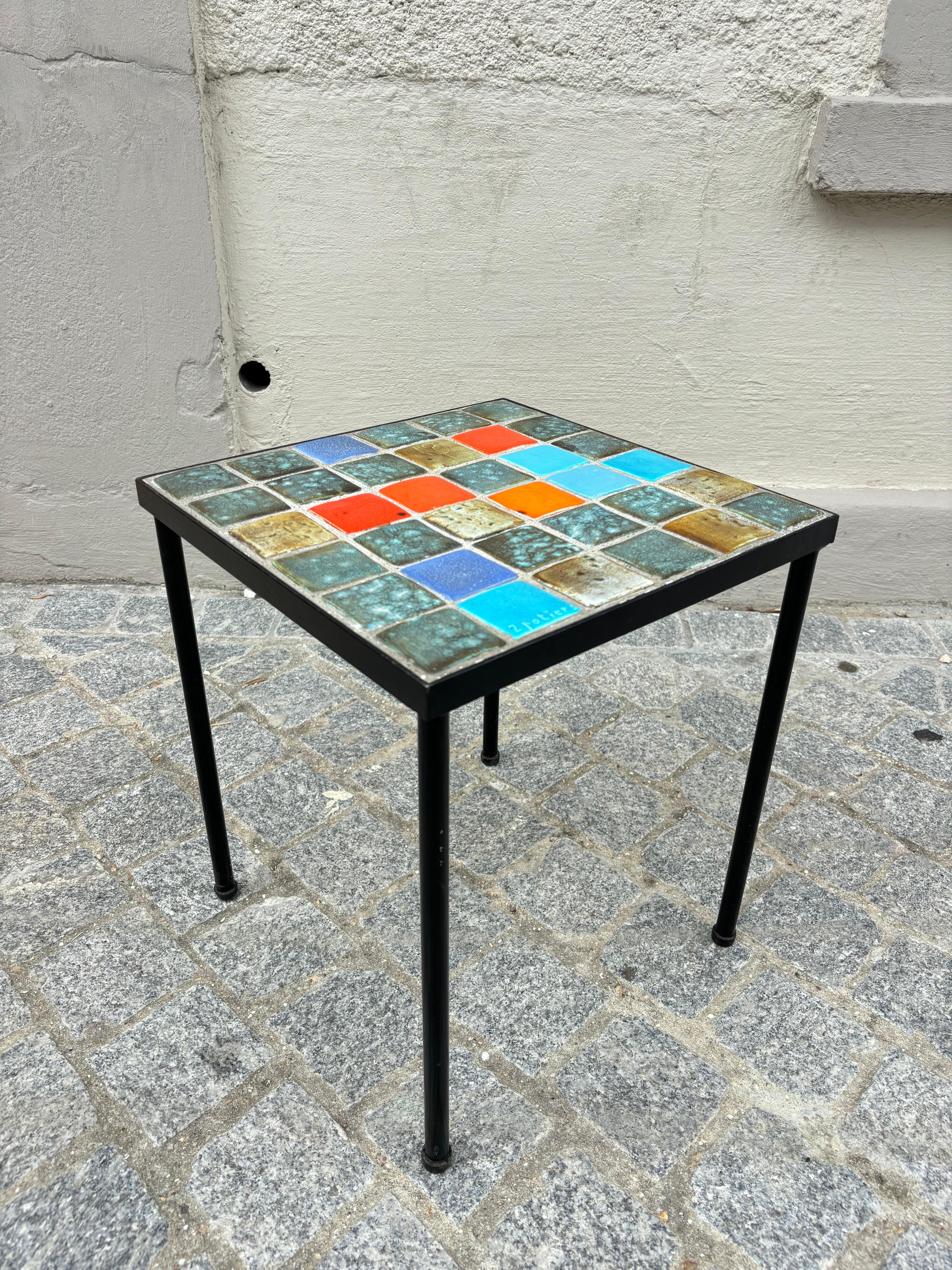 Side table by les 2 Potiers For Sale 3