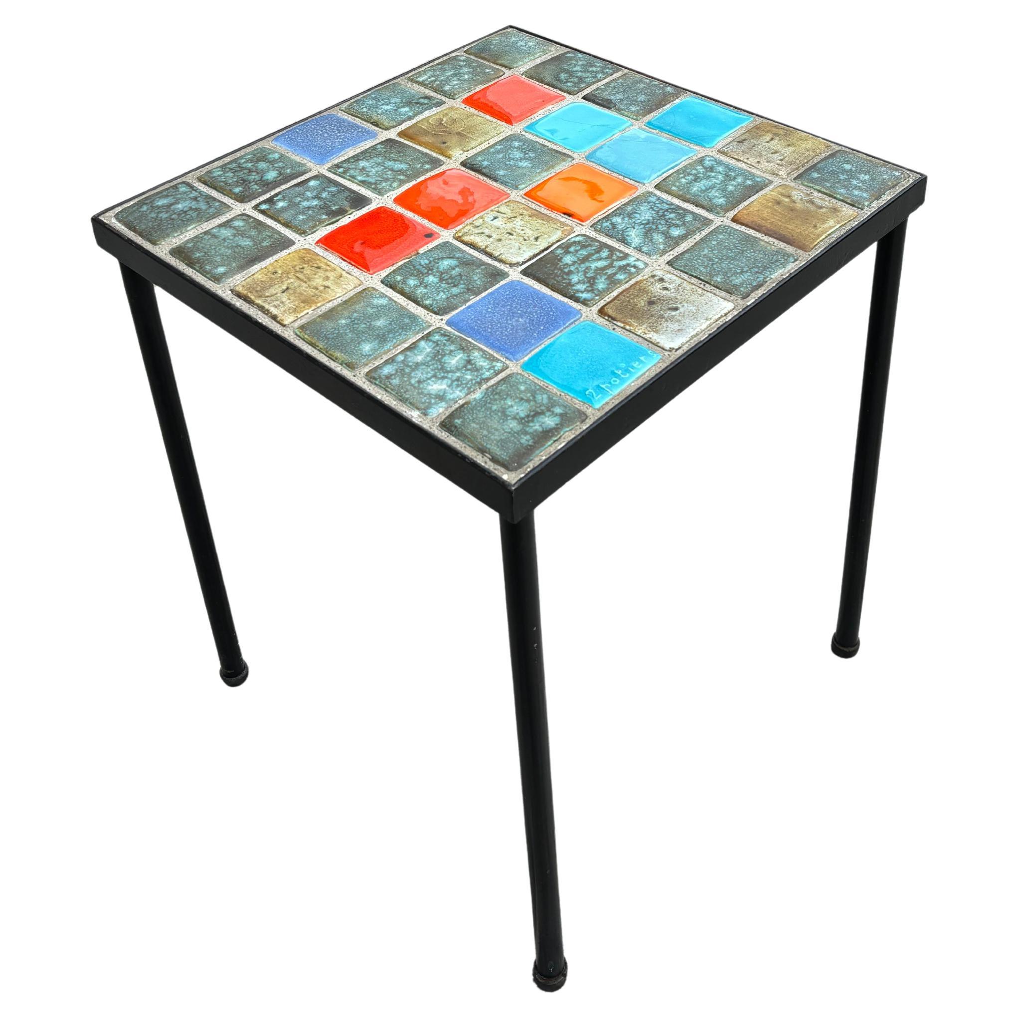 Side table by les 2 Potiers For Sale