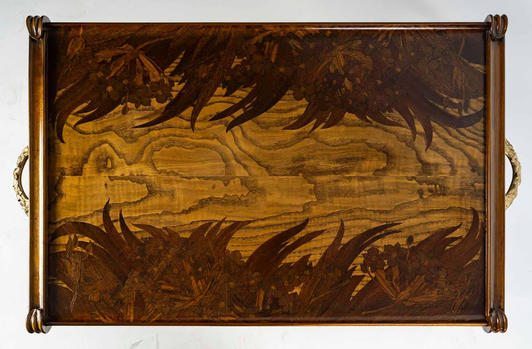 Table d'appoint Louis Majorelle, Nancy, période Art nouveau, vers 1900. Bon état - En vente à Saint-Ouen, FR