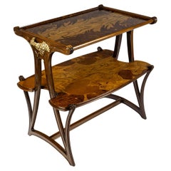 Mesa auxiliar de Louis Majorelle, Nancy, Periodo Art Nouveau, Circa 1900.