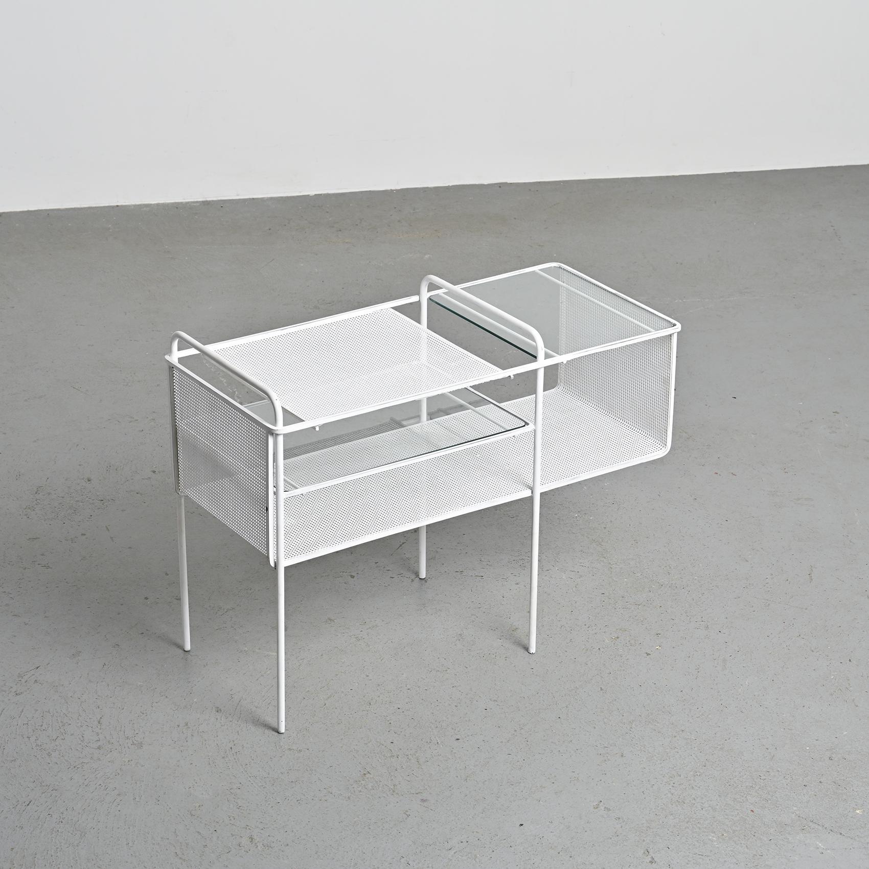 Metal Side Table by Mathieu Matégot, France circa 1950