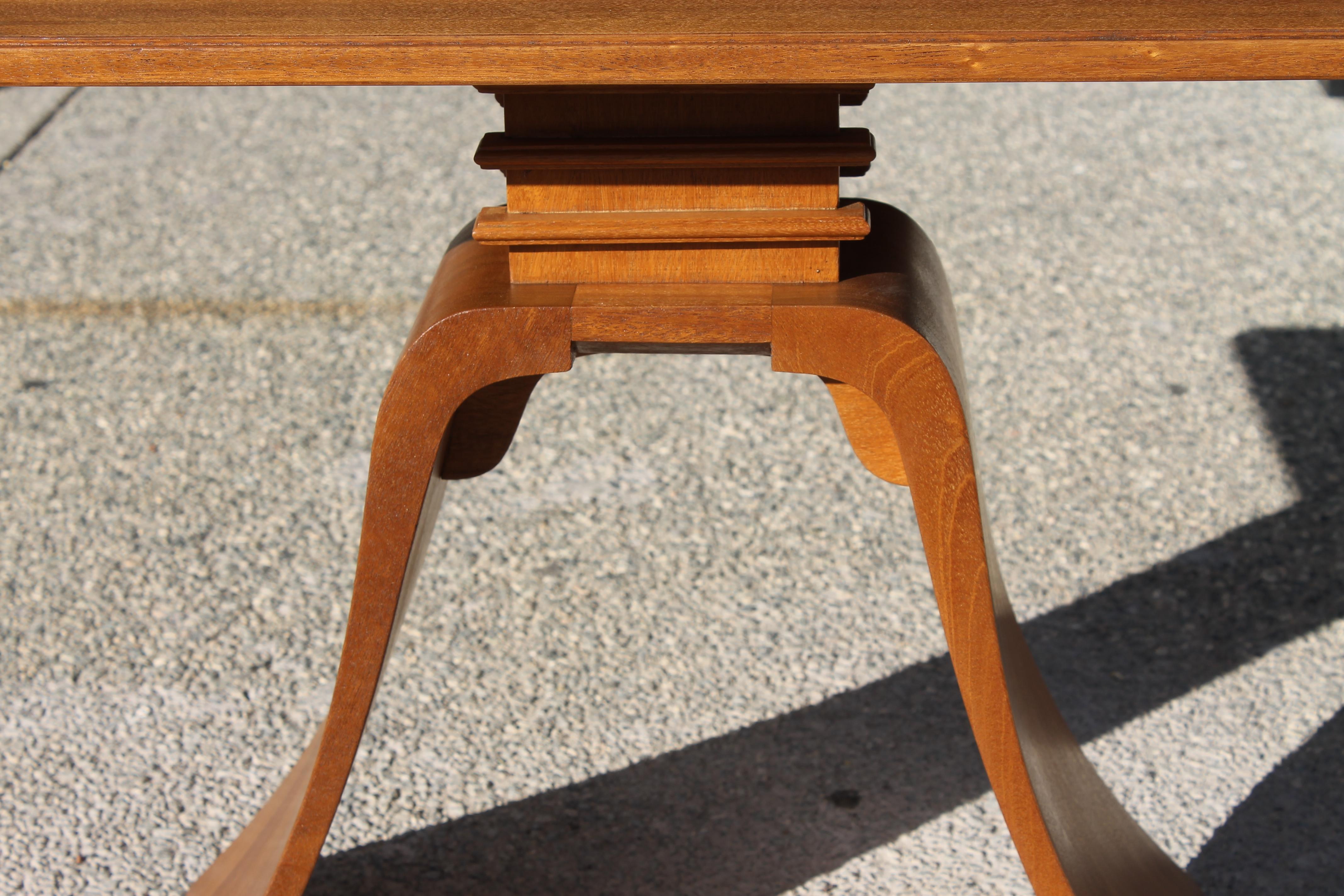 Mahogany side table or console by Paul Frankl for Brown Saltman. Table measures: 28