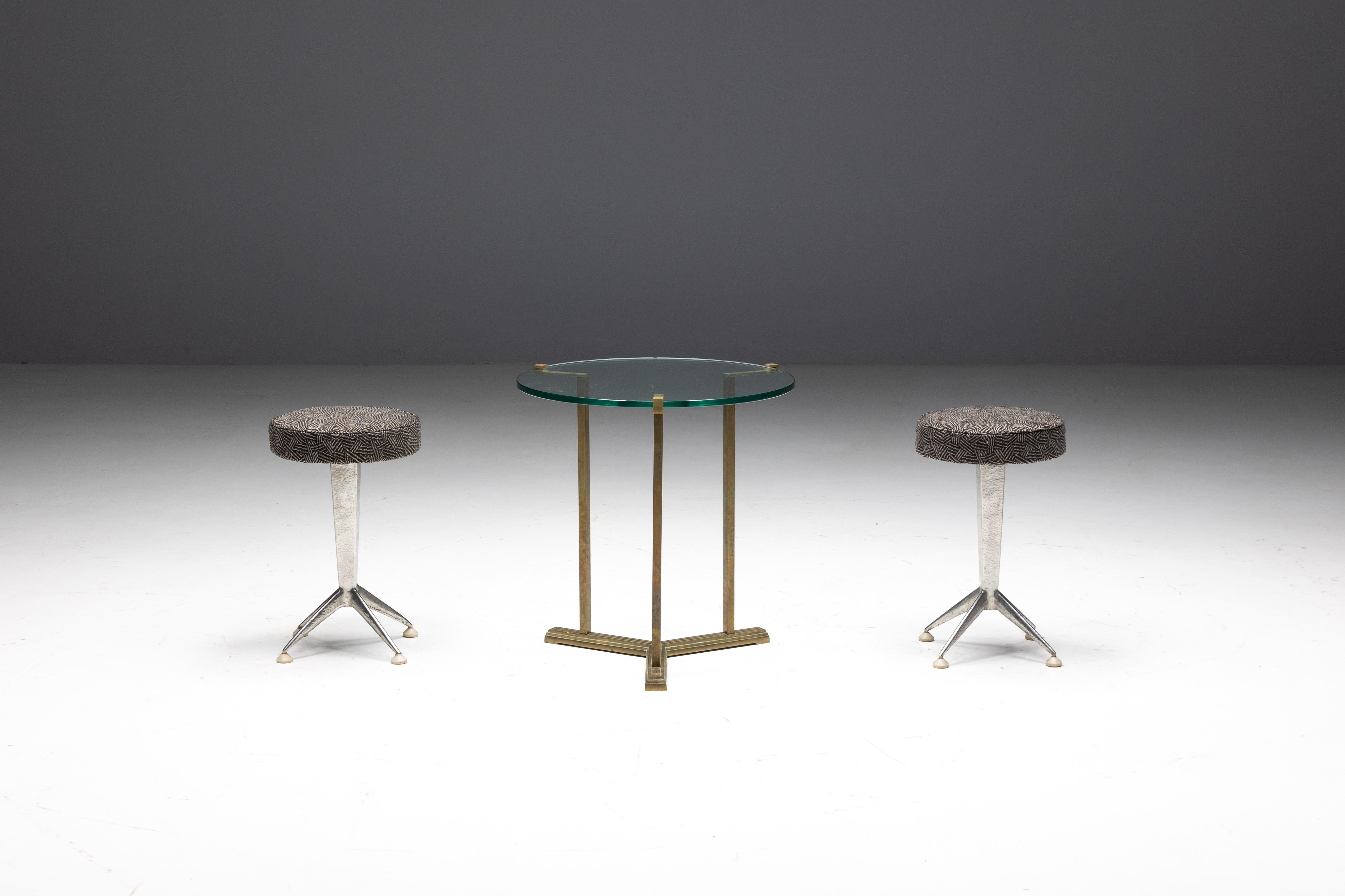 Side Table by Peter Ghyczy in Brass and Glass, Netherlands, 1970s For Sale 6