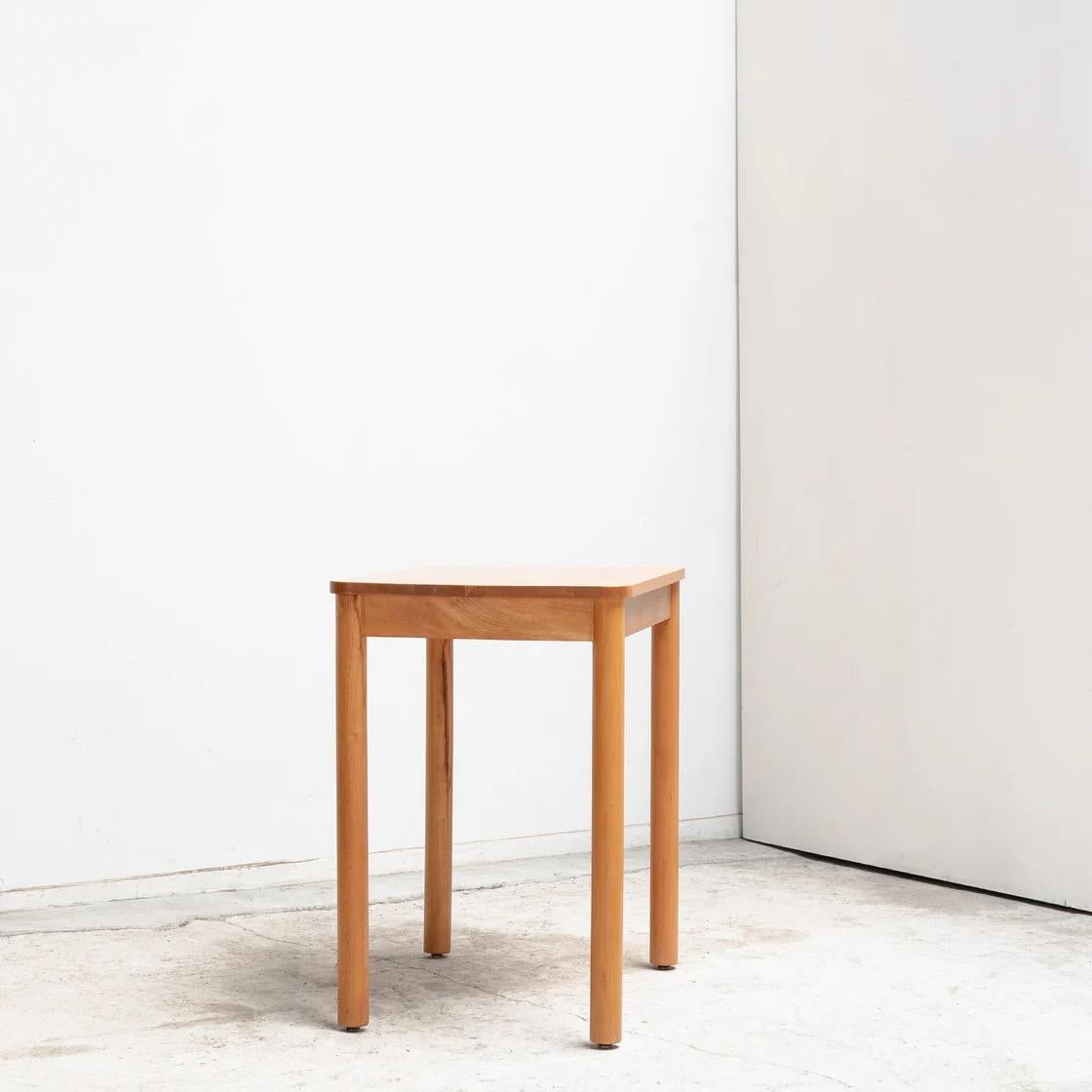 Wood Side Table by Pierre Gautier-Delaye, France, 1960s, simple design console table For Sale