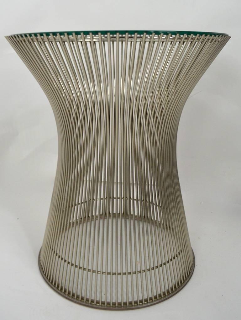Glass Side Table by Platner