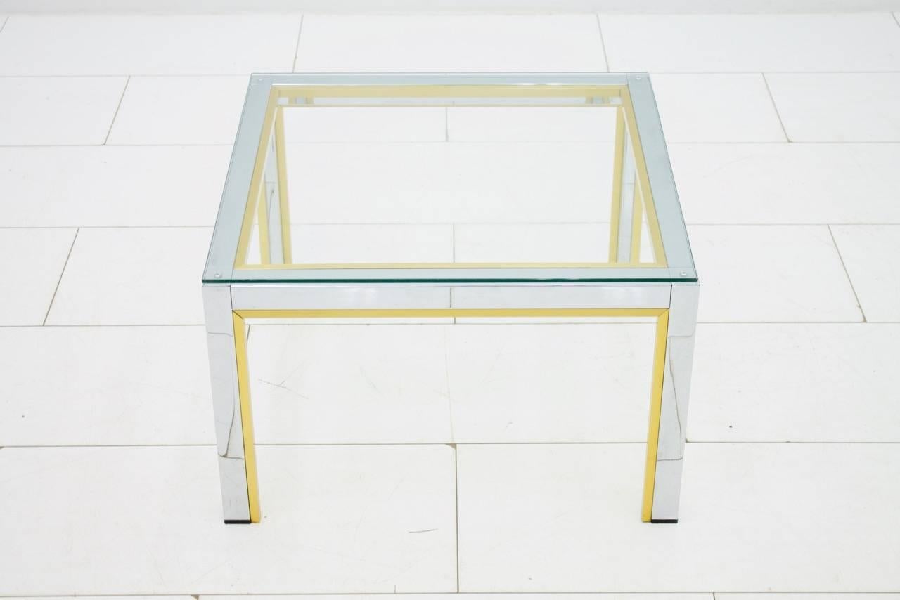 Chrome, brass and glass side table by Renato Levi for Romeo Rega, 1970s.

Very good condition.

 