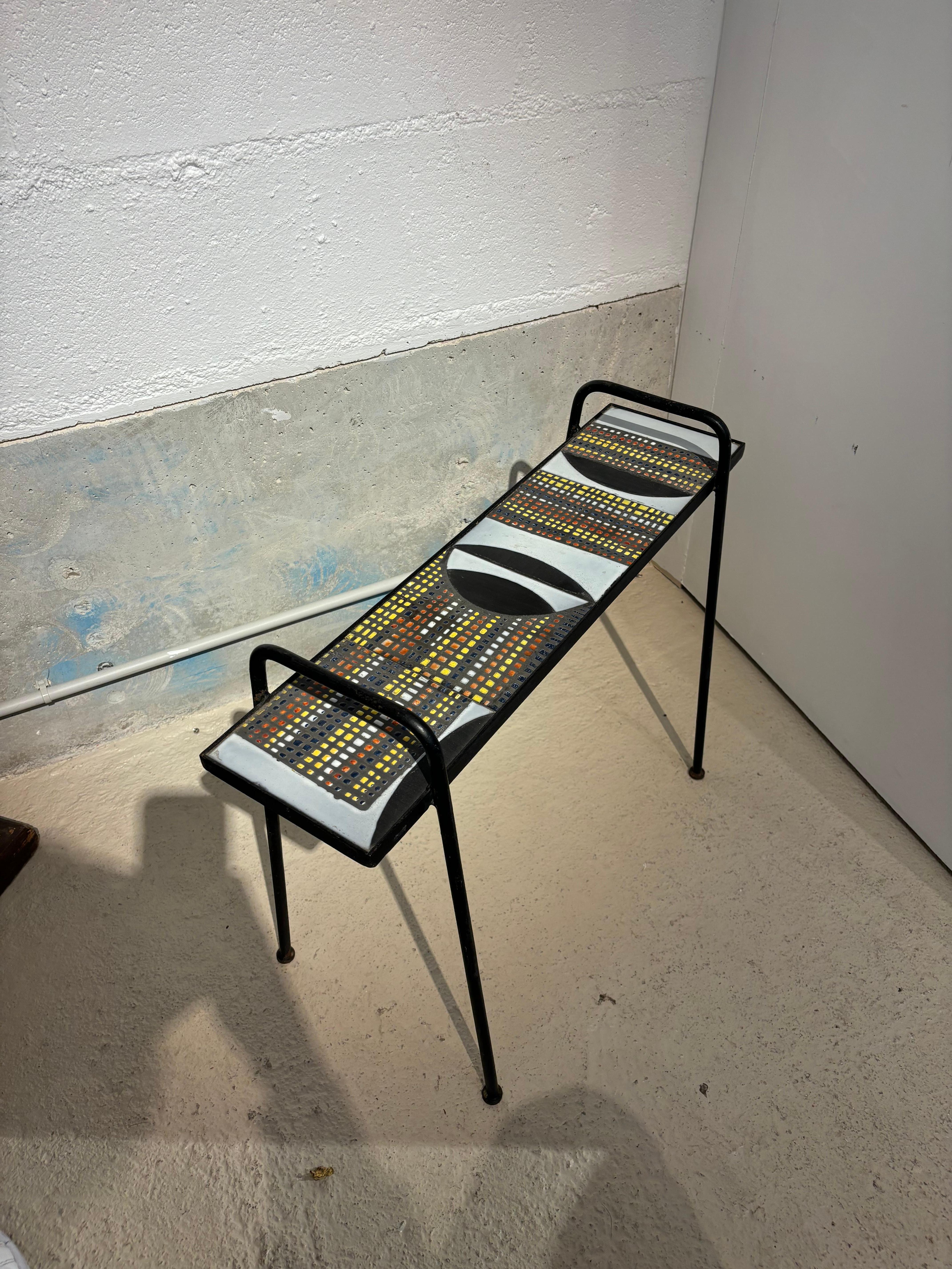 Français Side table by Roger Capron en vente