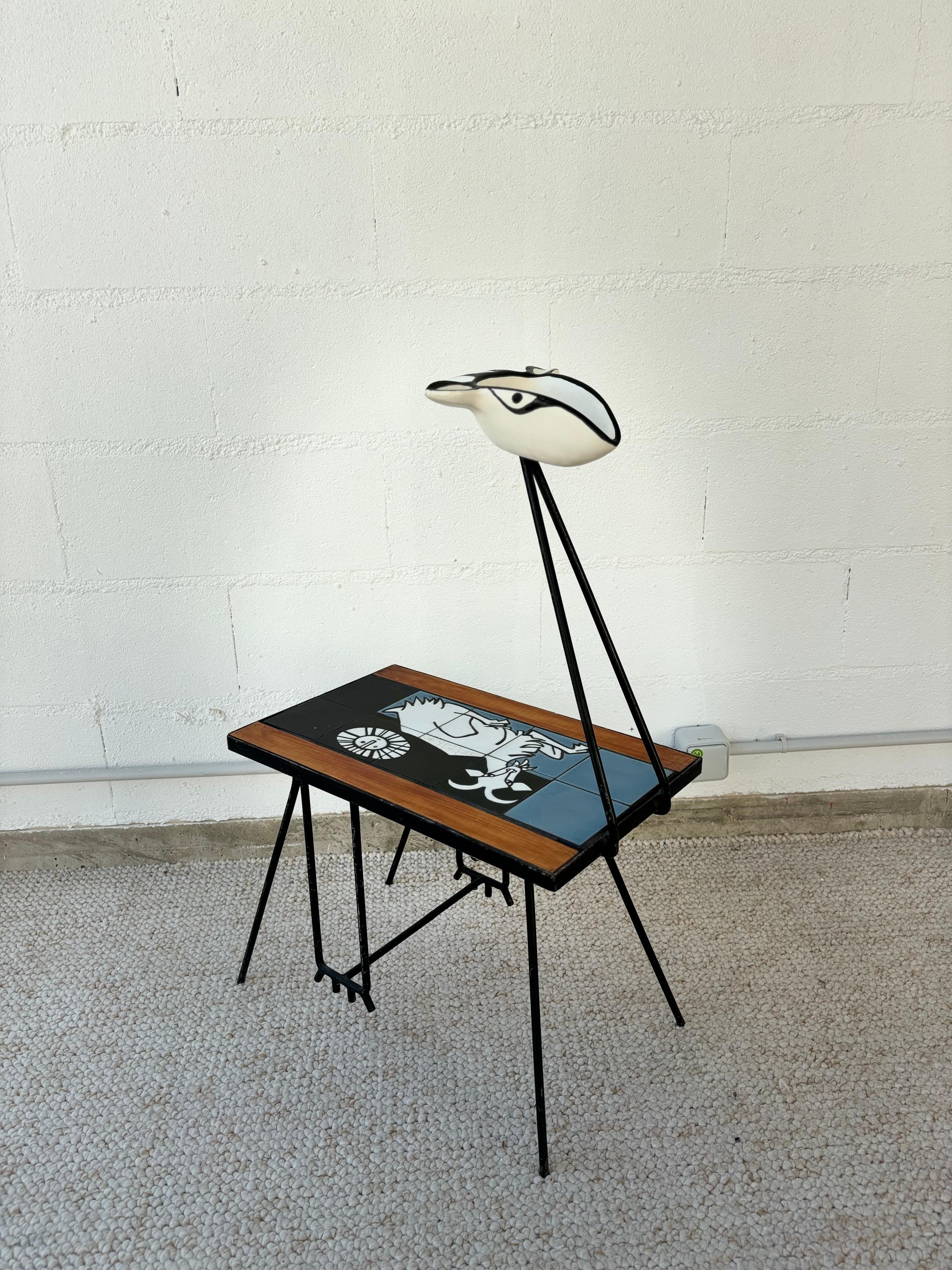 Side table by Roger Capron In Good Condition For Sale In SAINT-OUEN-SUR-SEINE, FR