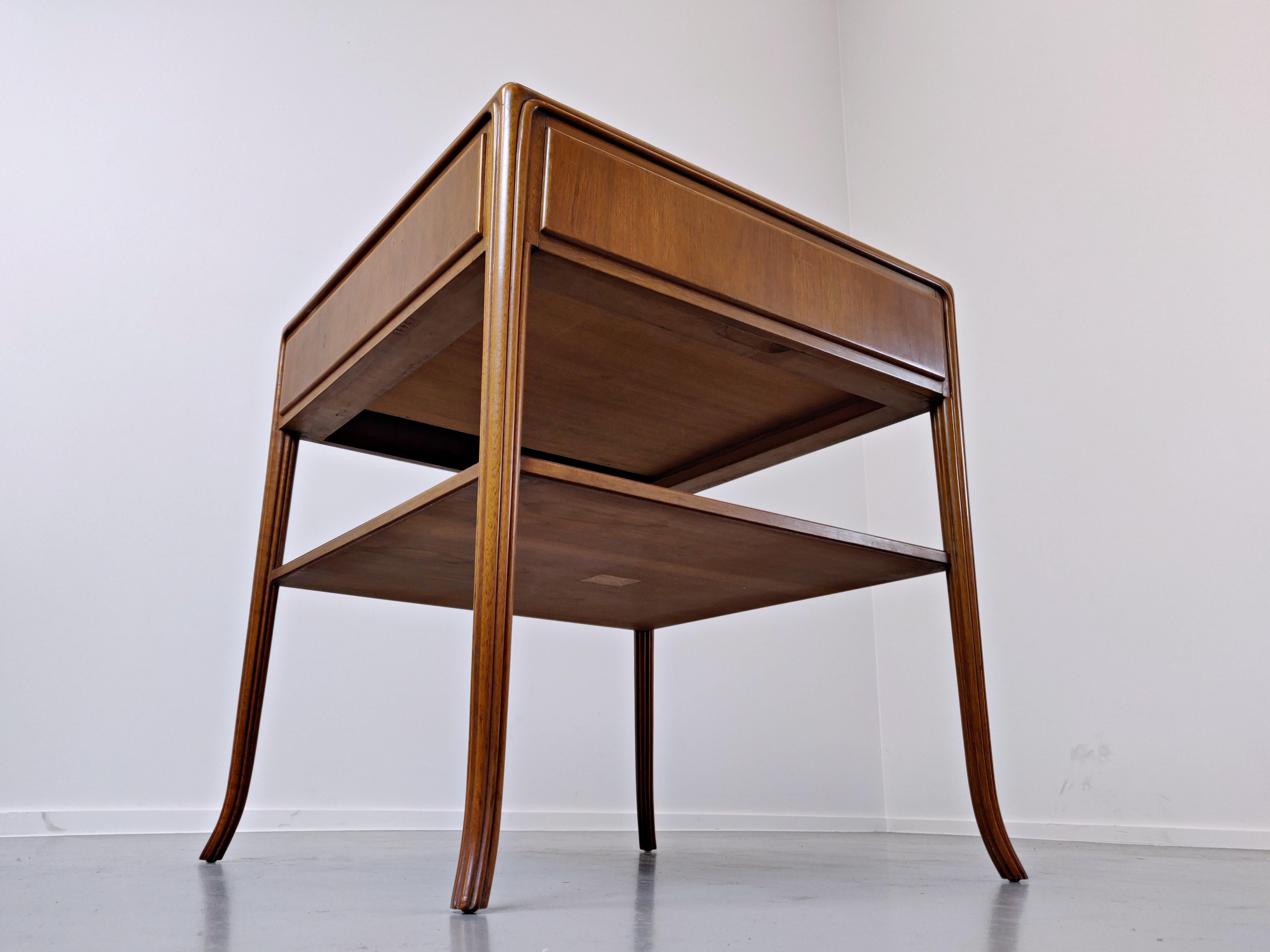 Wood Side Table by T.H. Robsjohn-Gibbings for Saridis