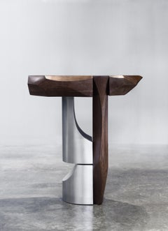 Beistelltisch von Todomuta Studio, Klein, amerikanischer Nussbaum, Aluminium, Braun und Silber