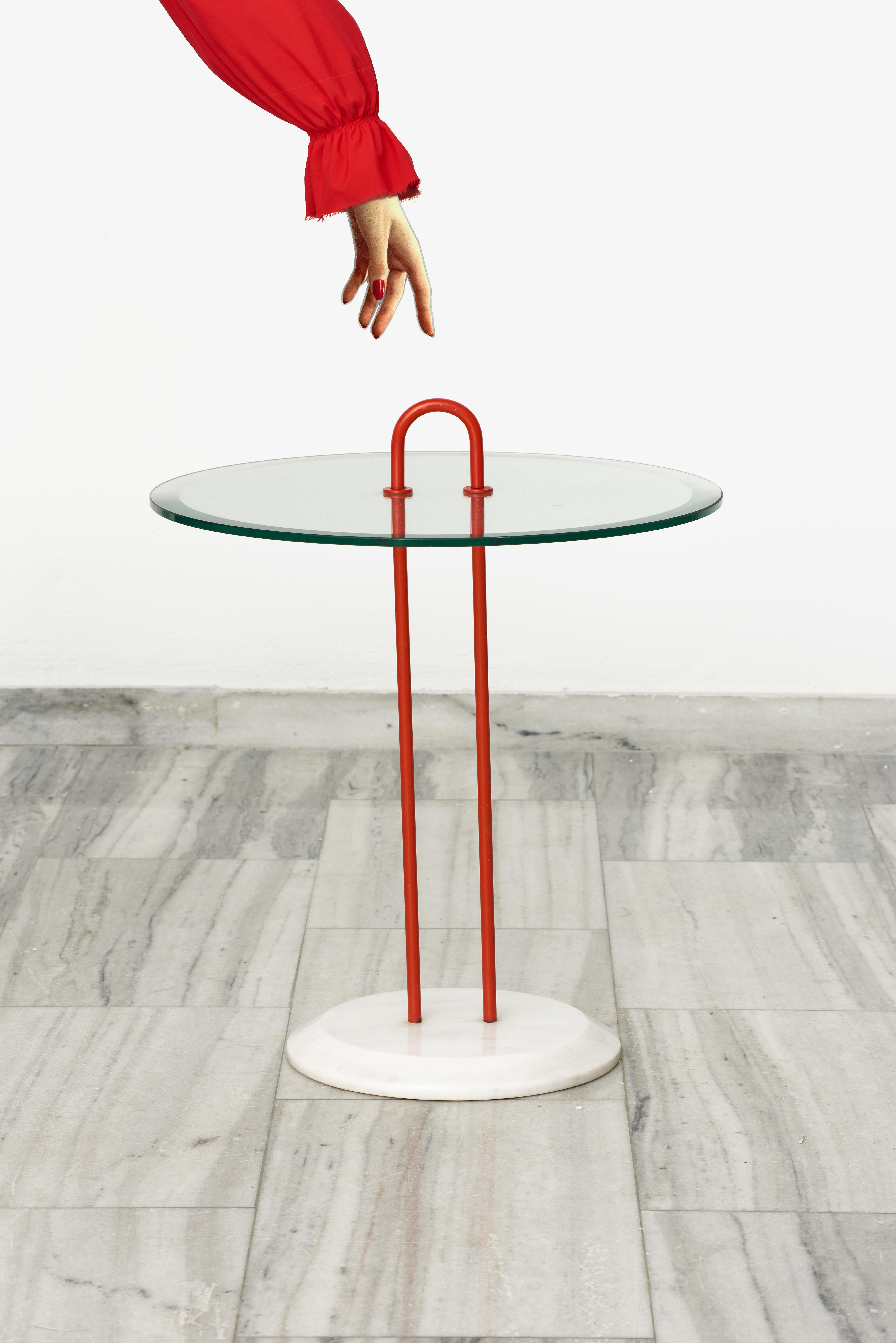 Side table by Vico Magistretti for Cattelan, Italy 1980s. In Good Condition For Sale In Athens, Attiki