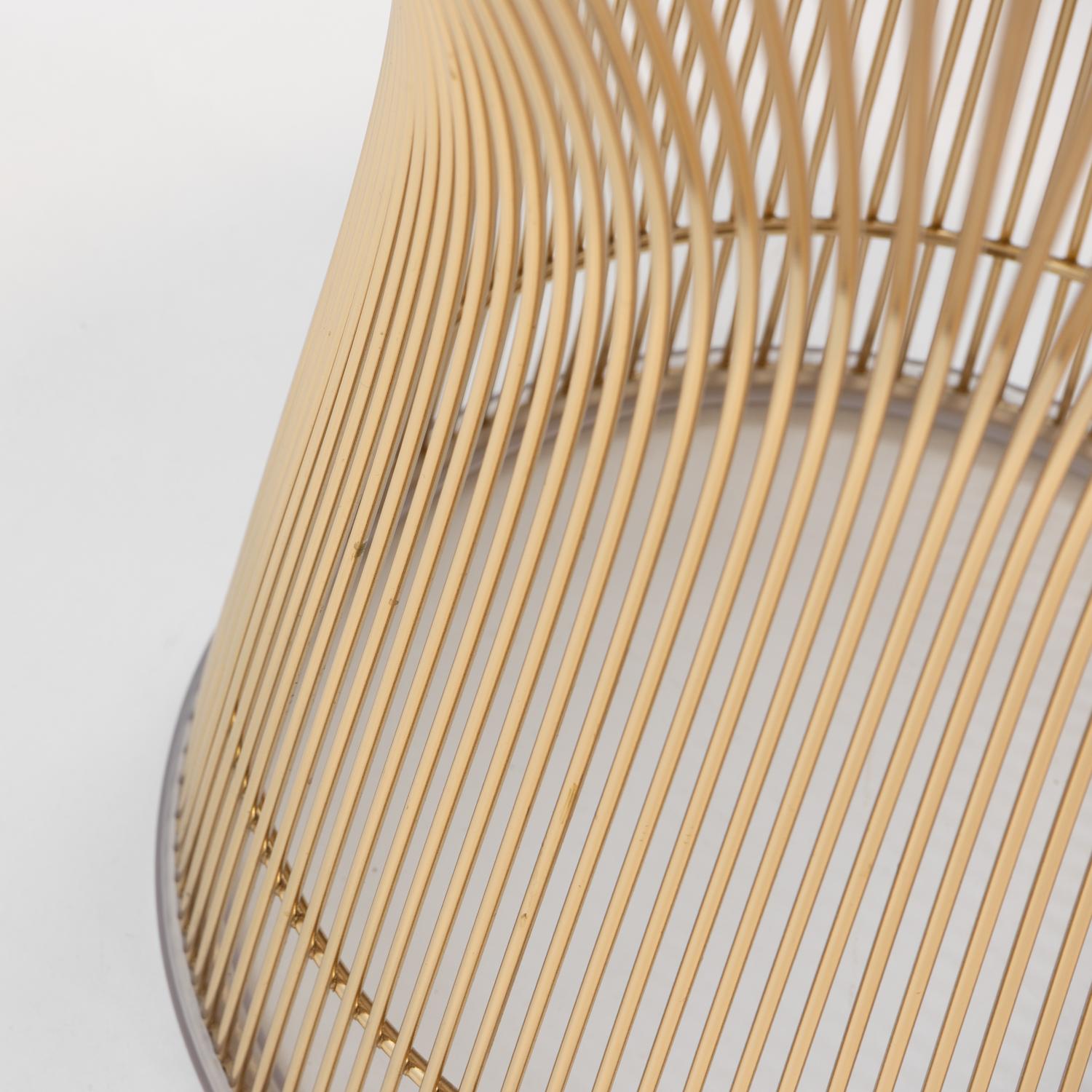 Side Table by Warren Platner for Knoll Int, calacatta marble top 18k Gold plated in vendita 1