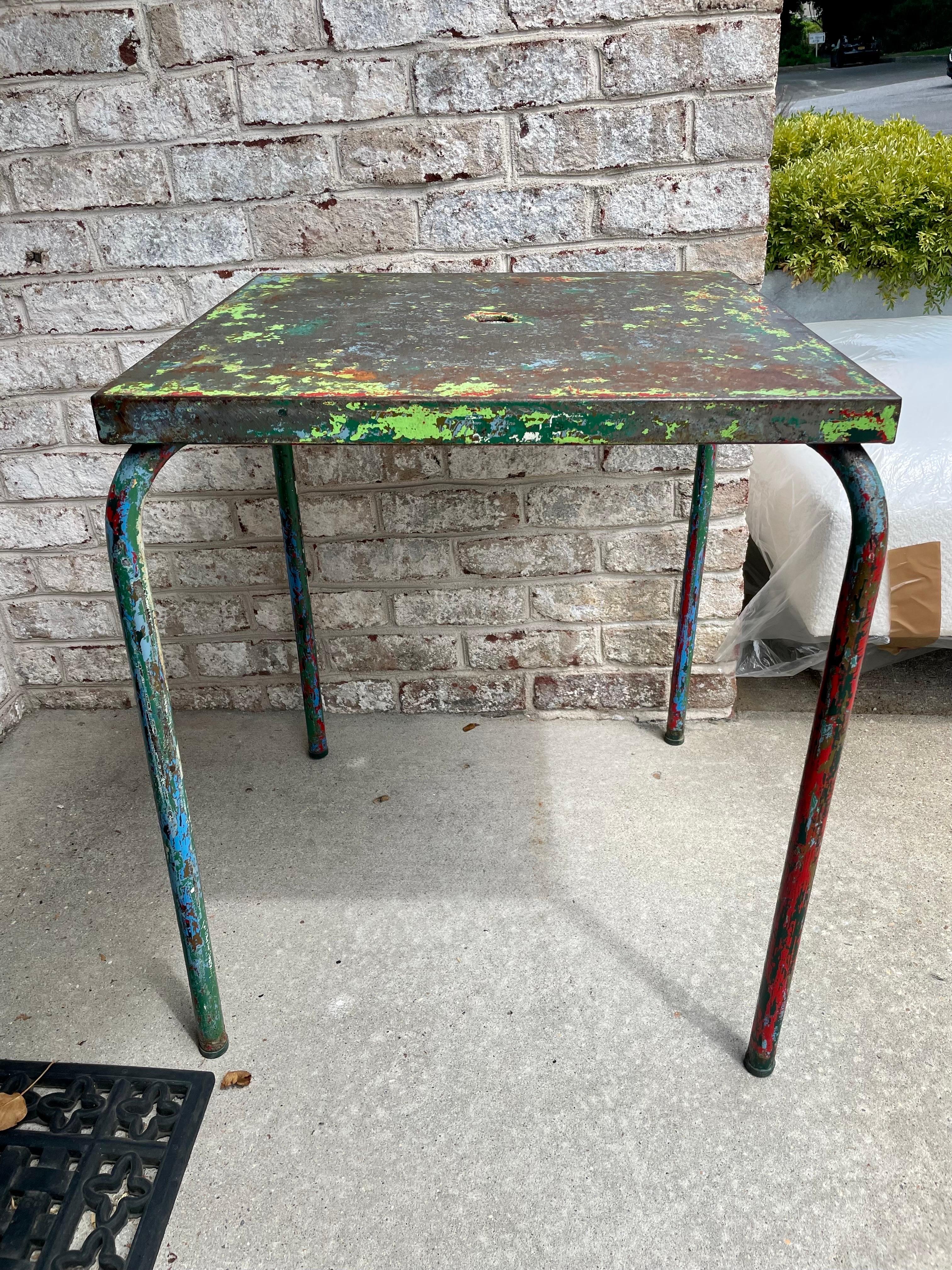 Side Table by Xavier Pauchard for Tolix, 1950s In Good Condition In North Miami, FL