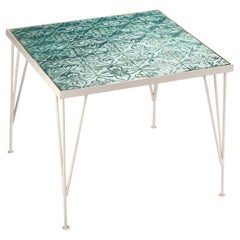 Beistelltisch Caldas Taupe Muster Fliesenplatte mit portugiesischen Fliesen für den Außenbereich