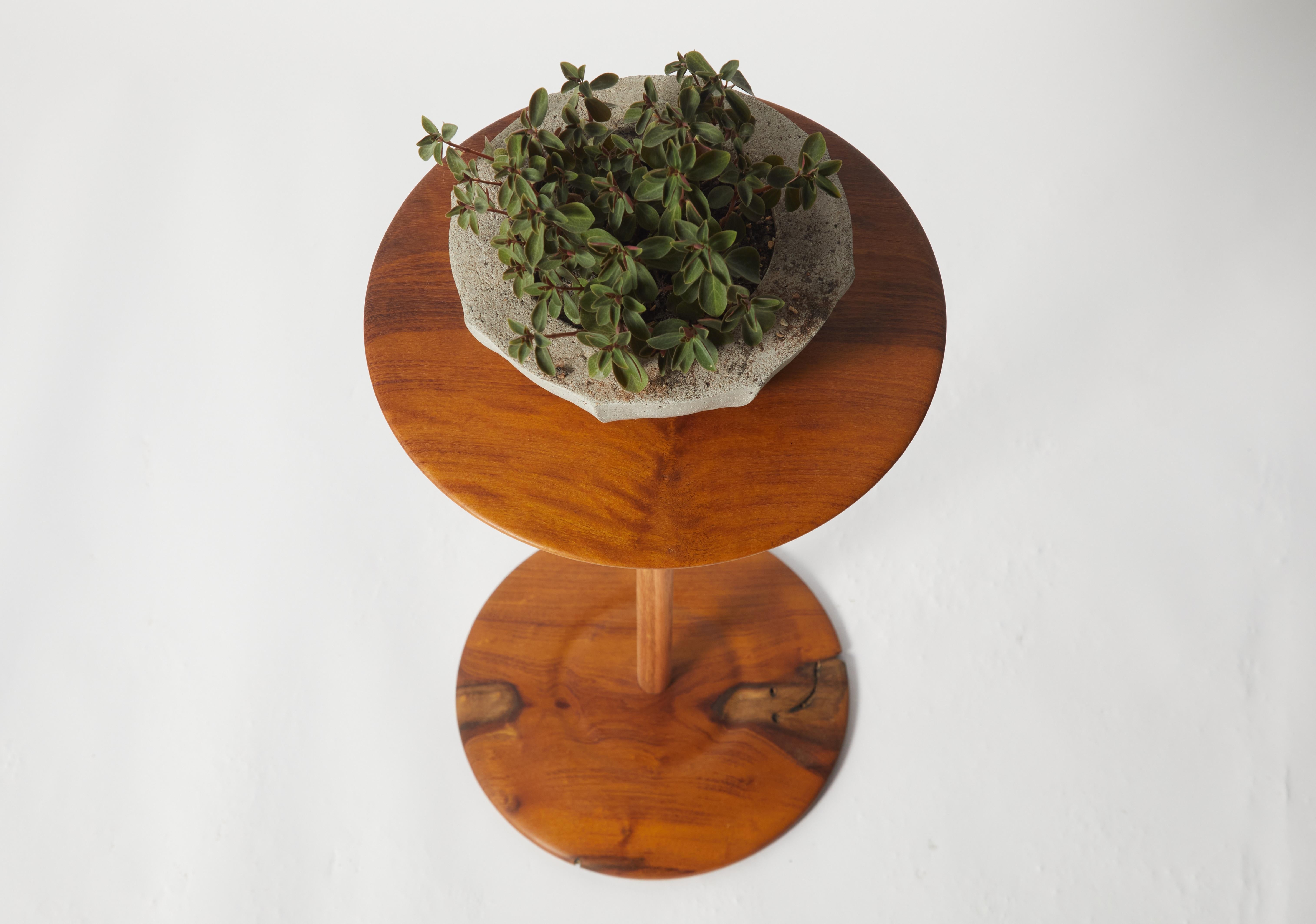 Hardwood 'Cerchi' Side Table - André  Bianco- Brazilian Design  For Sale