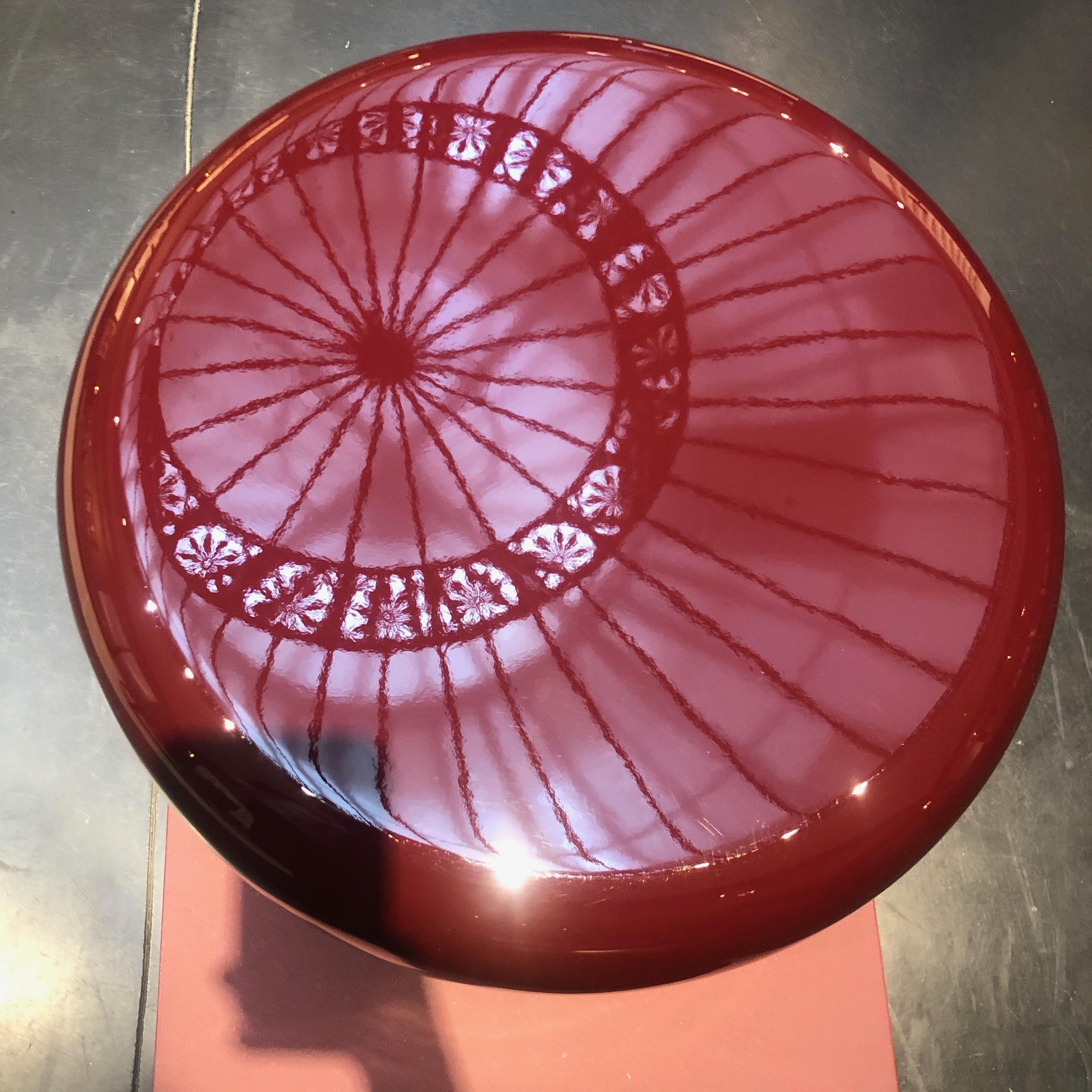 Side Table, Deep Garnet DOT by Reda Amalou, 2018 - Glossy or matt lacquer For Sale 9