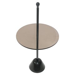 Side Table Design Achille Castiglioni for Zanotta 1970s Smoked Glass