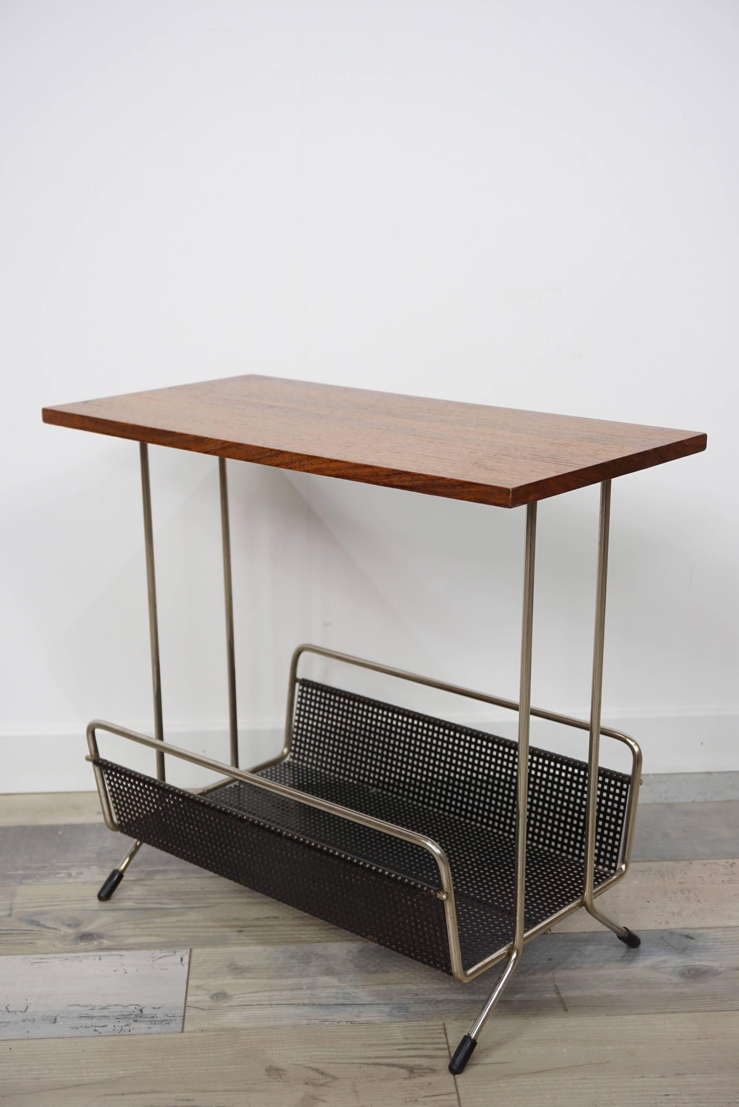Metal Side Table Design by Tjerk Reijenga for Pilastro, 1950s For Sale