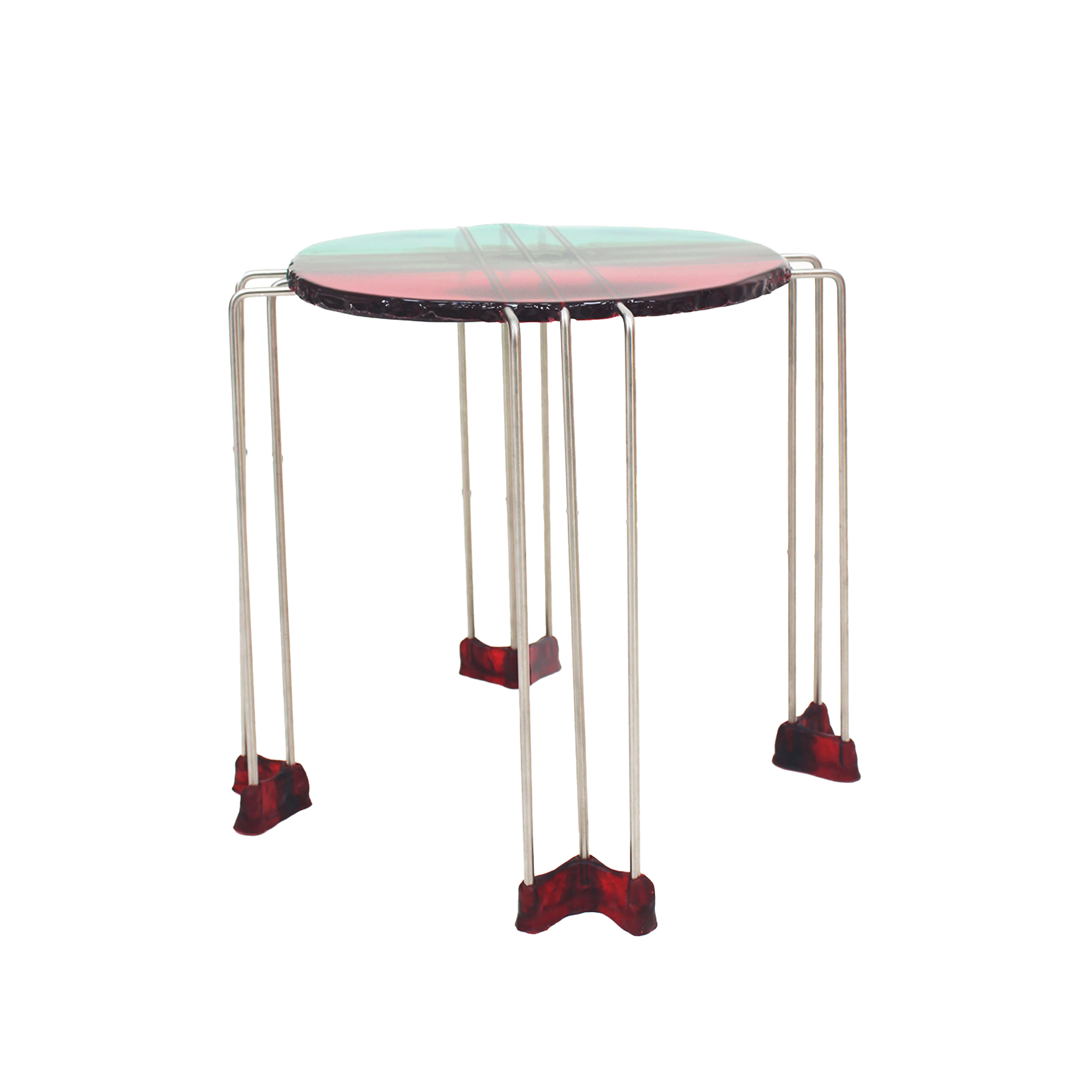 Metal Side Table Designed by Gaetano Pesce, Fish Design Collection For Sale
