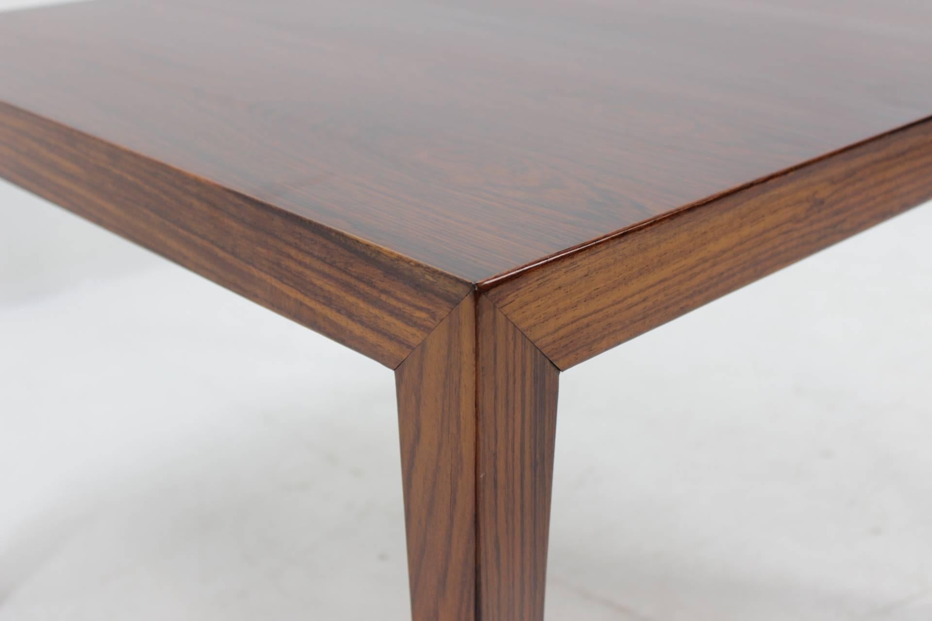 Rosewood Side Table Designed by Severin Hansen for Haslev