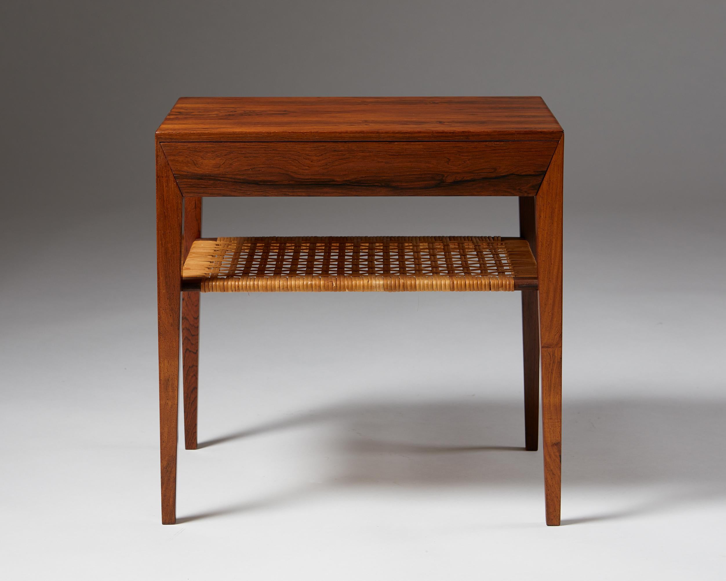 Mid-Century Modern Side Table Designed by Severin Hansen for Haslev Mobelfrabrik, Denmark, 1950s