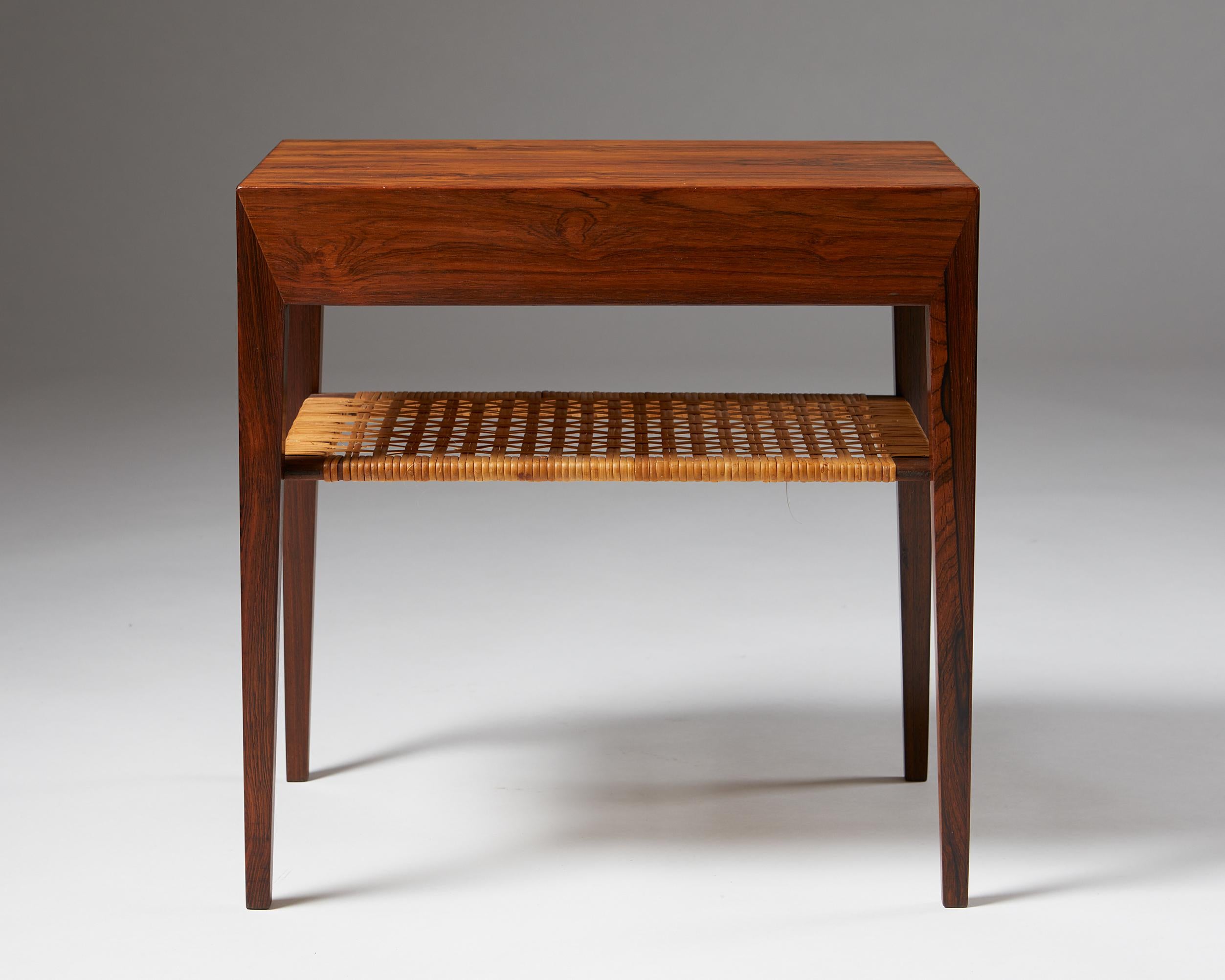 Mid-20th Century Side Table Designed by Severin Hansen for Haslev Mobelfrabrik, Denmark, 1950s