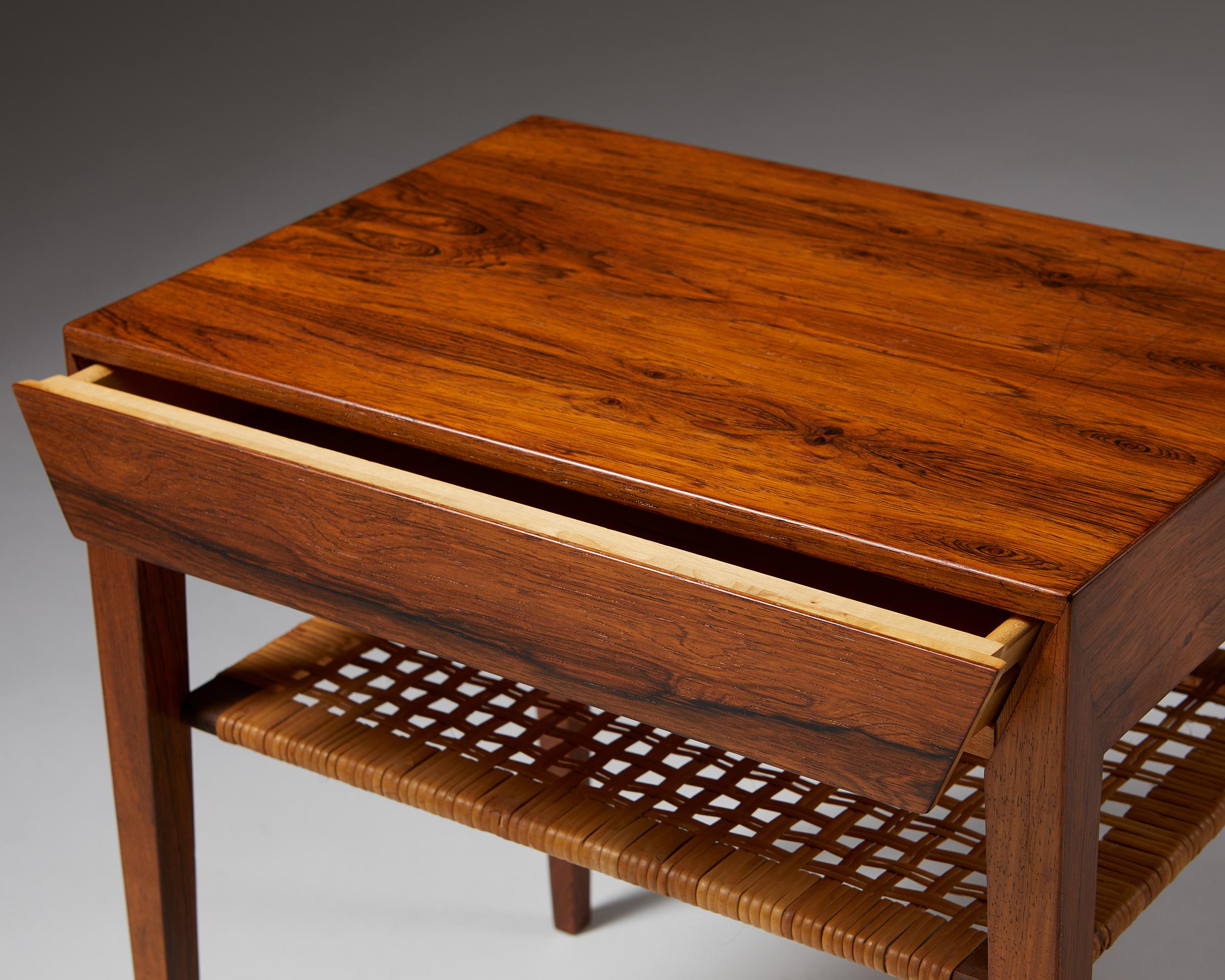 Side Table Designed by Severin Hansen for Haslev Mobelfrabrik, Denmark, 1950s 1