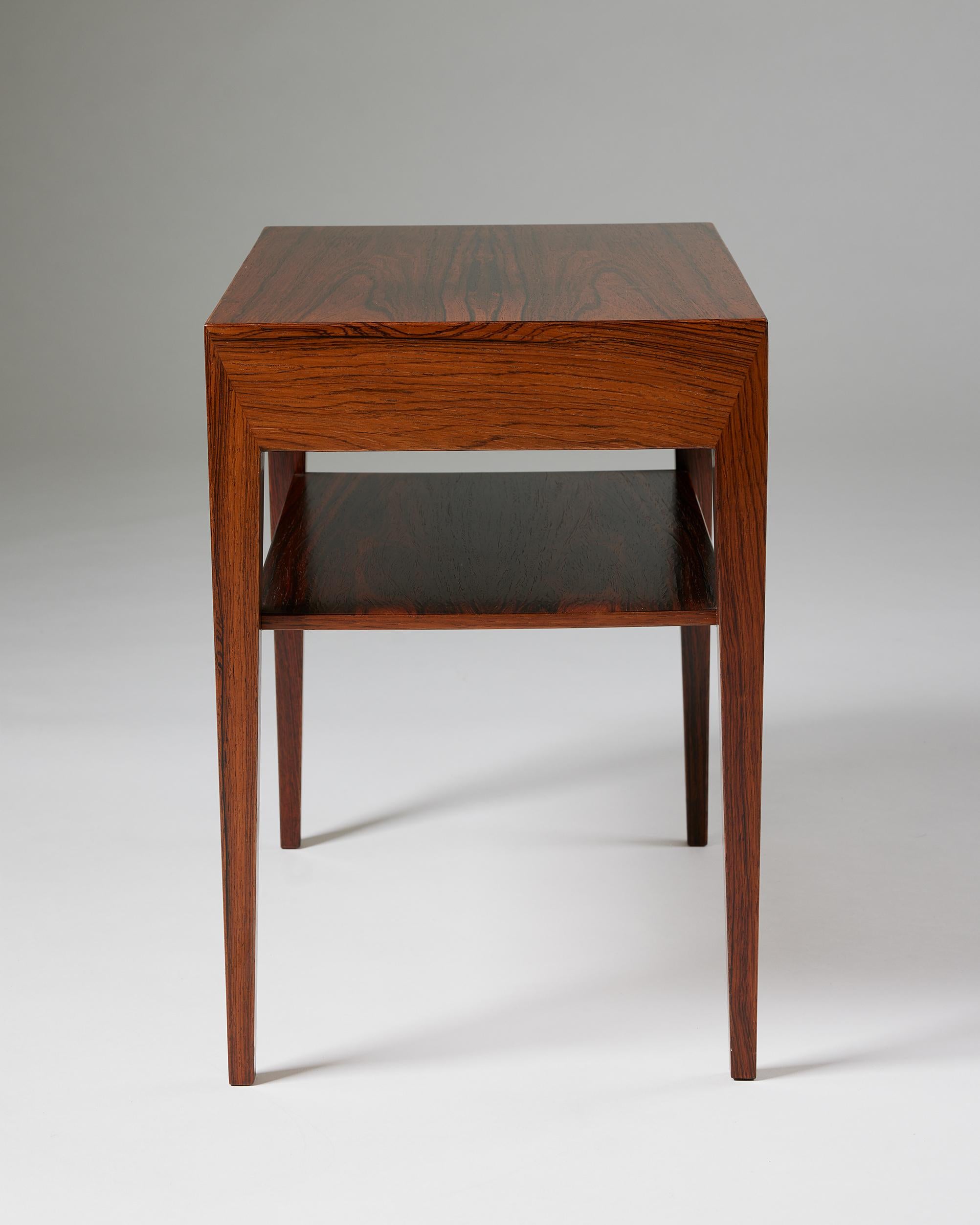 Mid-Century Modern Side Table Designed by Severin Hansen Jr. for Haslev Möbelsnedkeri, Denmark For Sale
