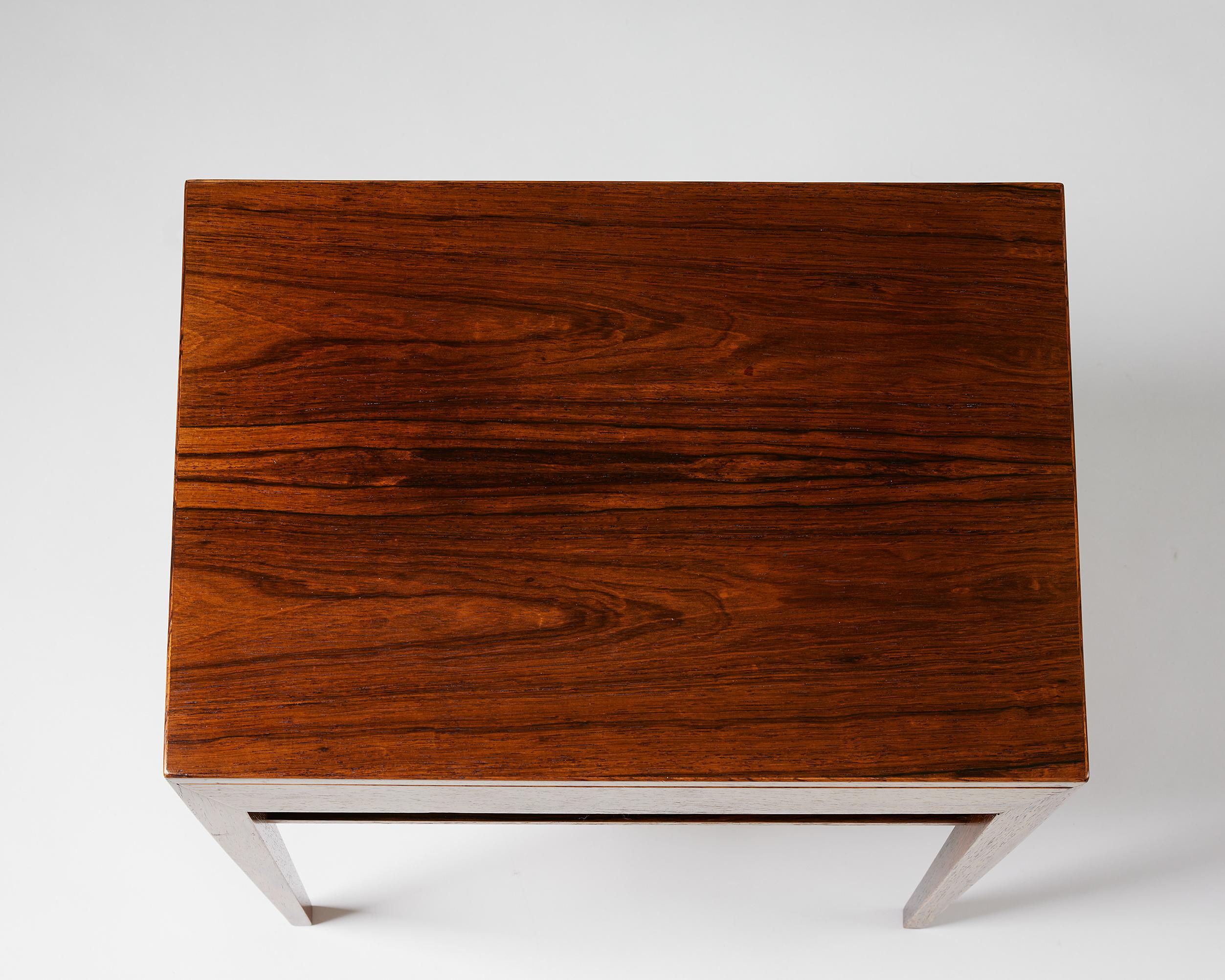 20th Century Side Table Designed by Severin Hansen Jr. for Haslev Möbelsnedkeri, Denmark For Sale