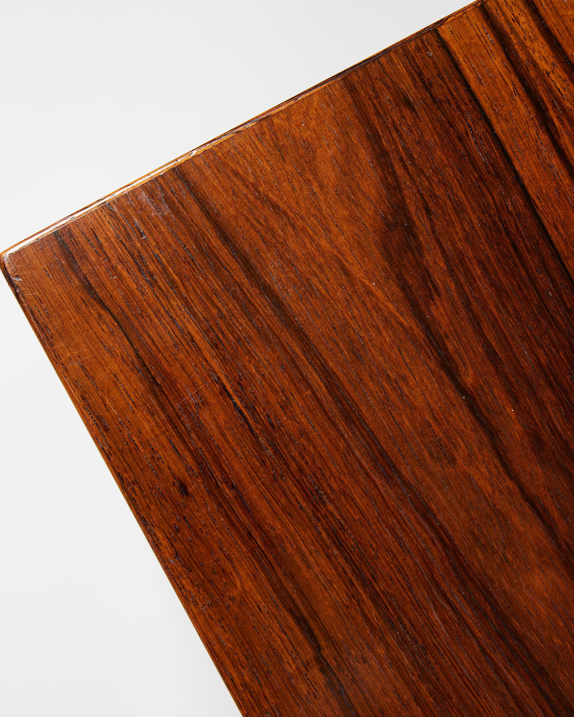 Rosewood Side Table Designed by Severin Hansen Jr. for Haslev Möbelsnedkeri, Denmark For Sale