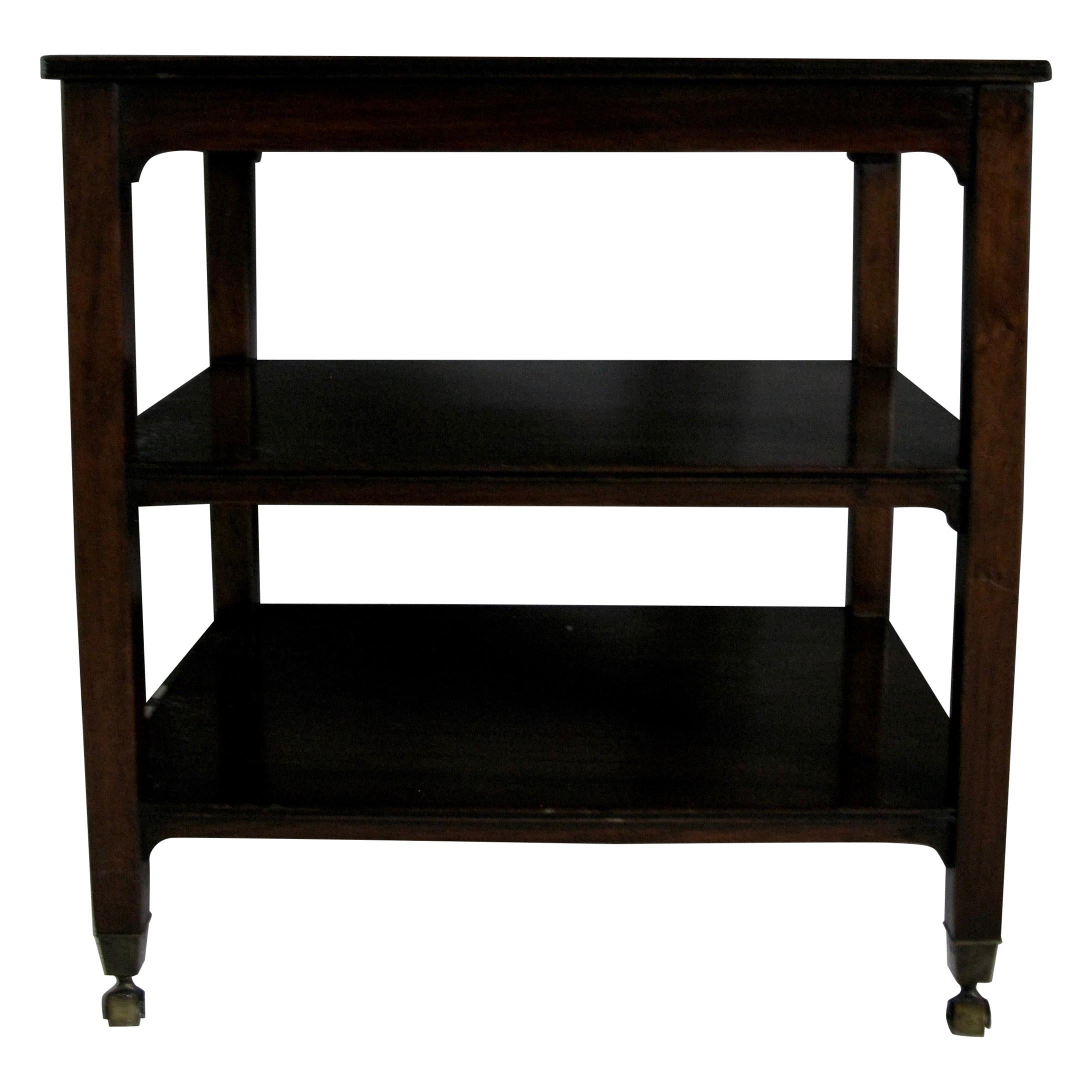 Side Table, Designer Whatnot, Dumb Waiter, England, Mahogany