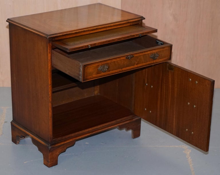 Side Table Drinks Chest of Drawers with Bachelors Leather