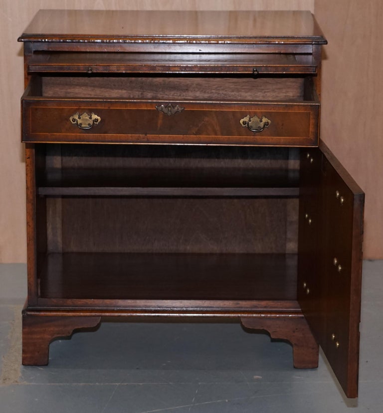 Side Table Drinks Chest of Drawers with Bachelors Leather